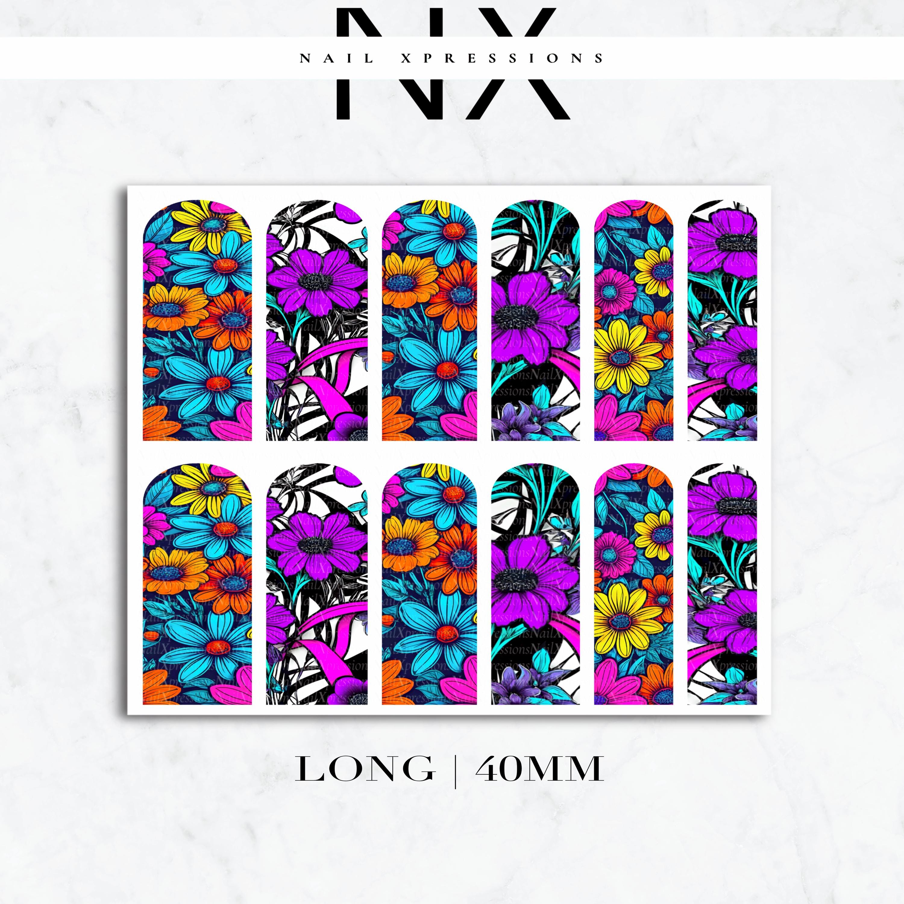 Floral Nail Decals | Nail Art Water Transfer | Nail Wraps