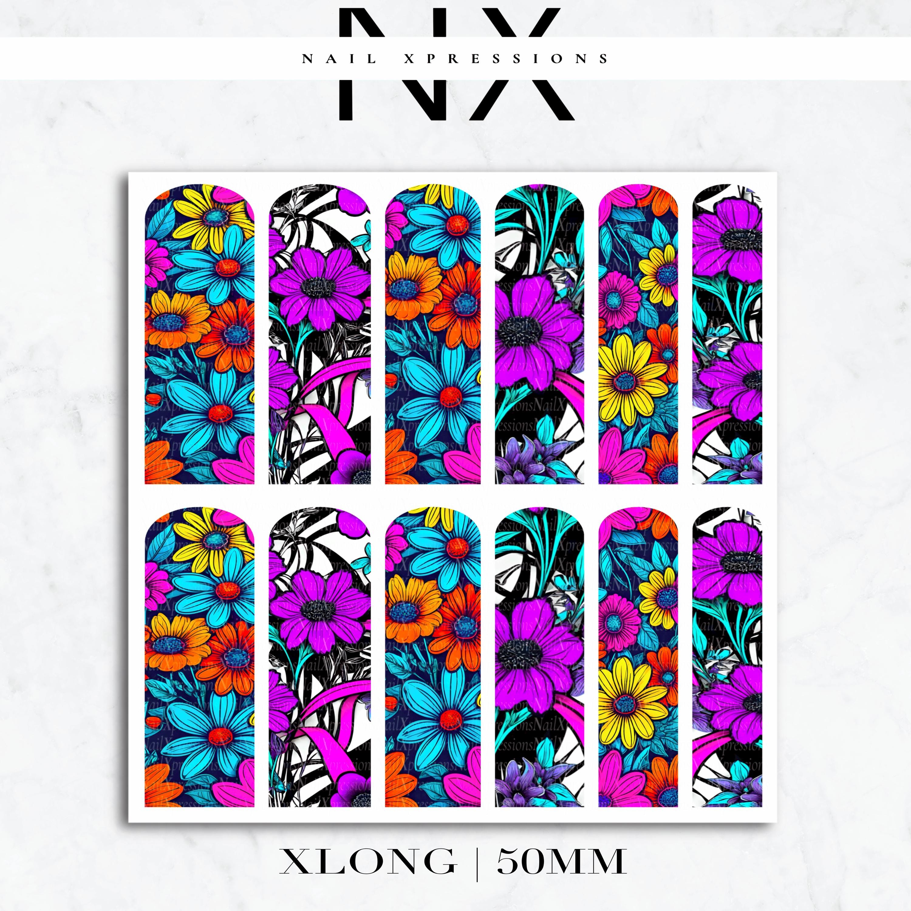 Floral Nail Decals | Nail Art Water Transfer | Nail Wraps