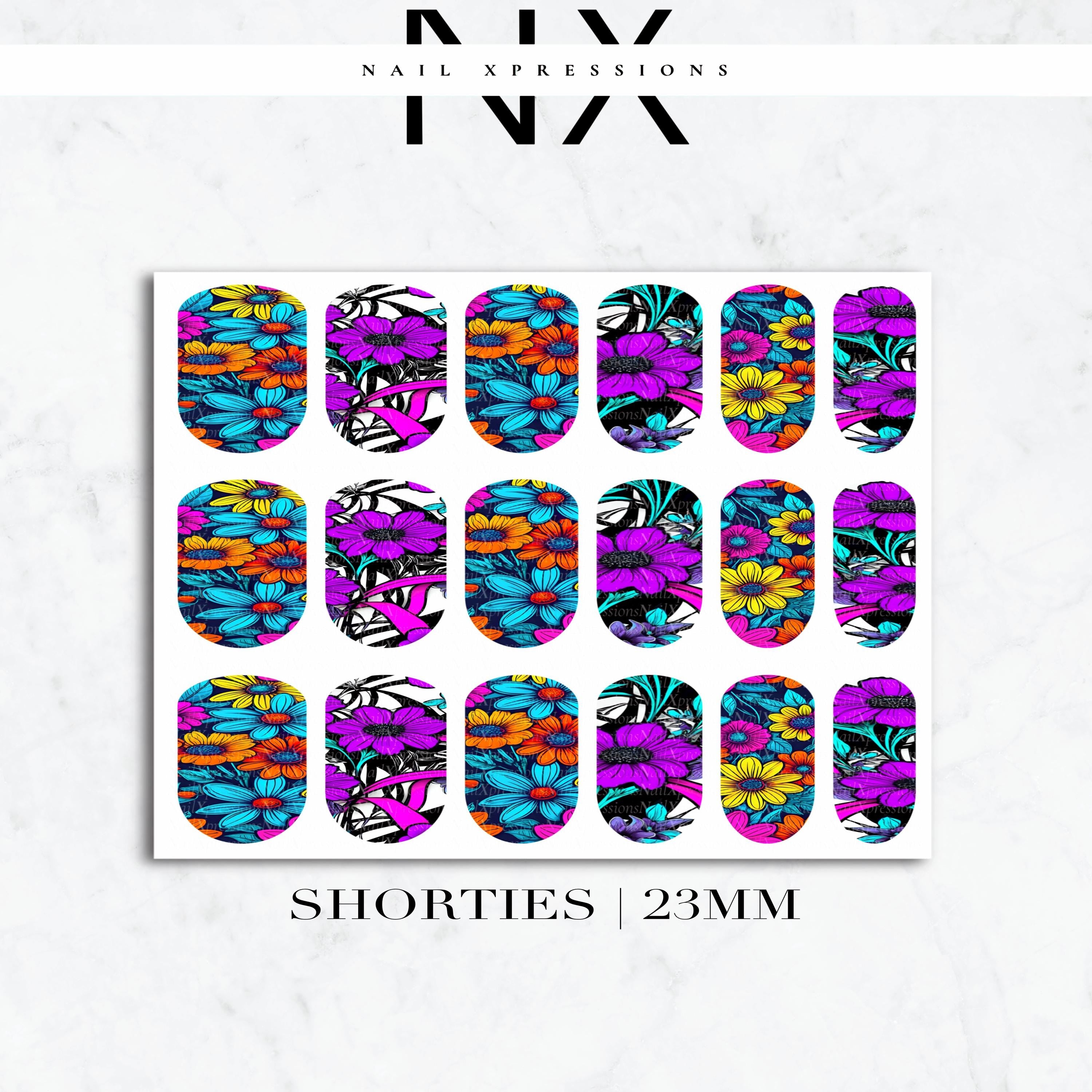 Floral Nail Decals | Nail Art Water Transfer | Nail Wraps