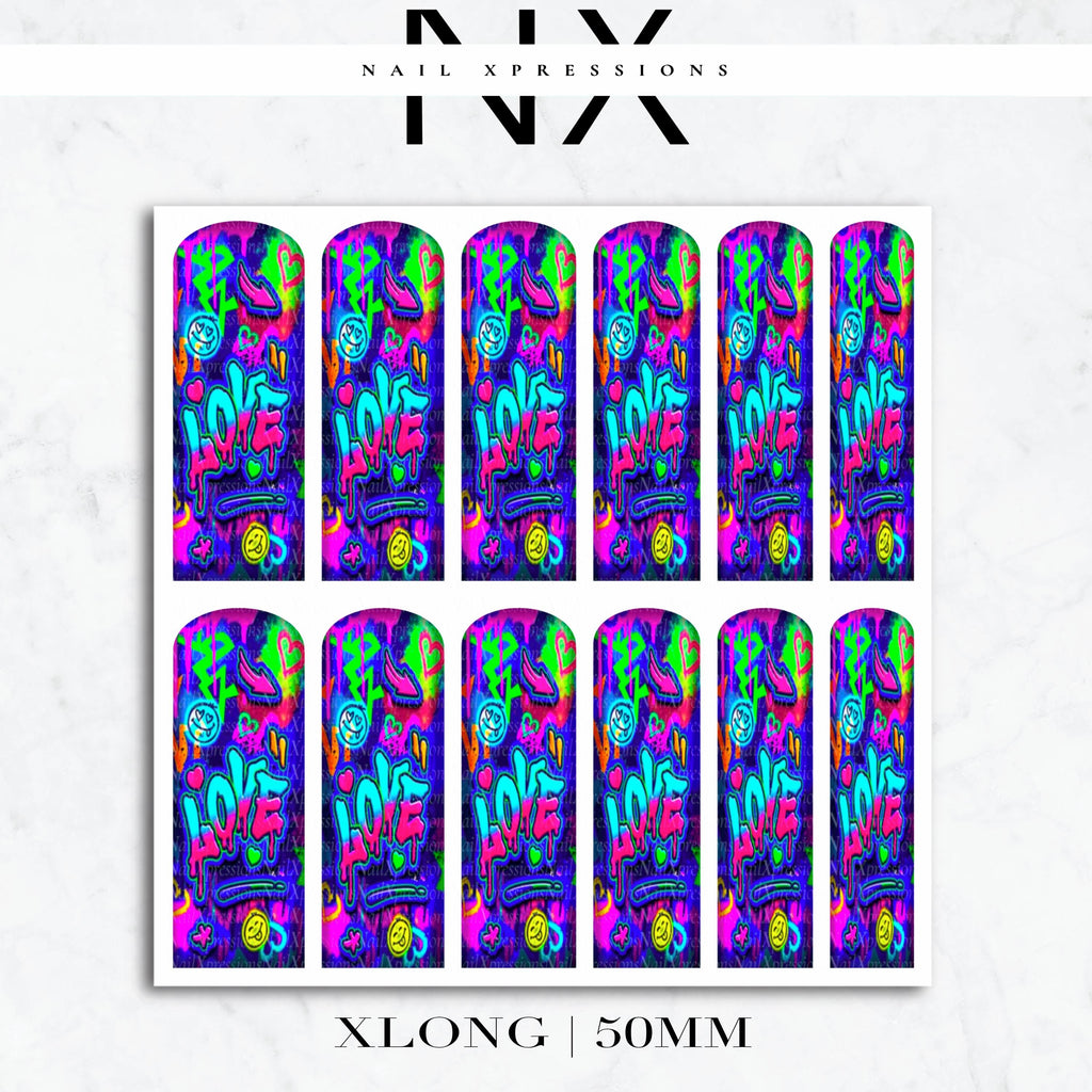 Graffiti Nail Decals | Nail Art Water Transfer | Nail Wraps