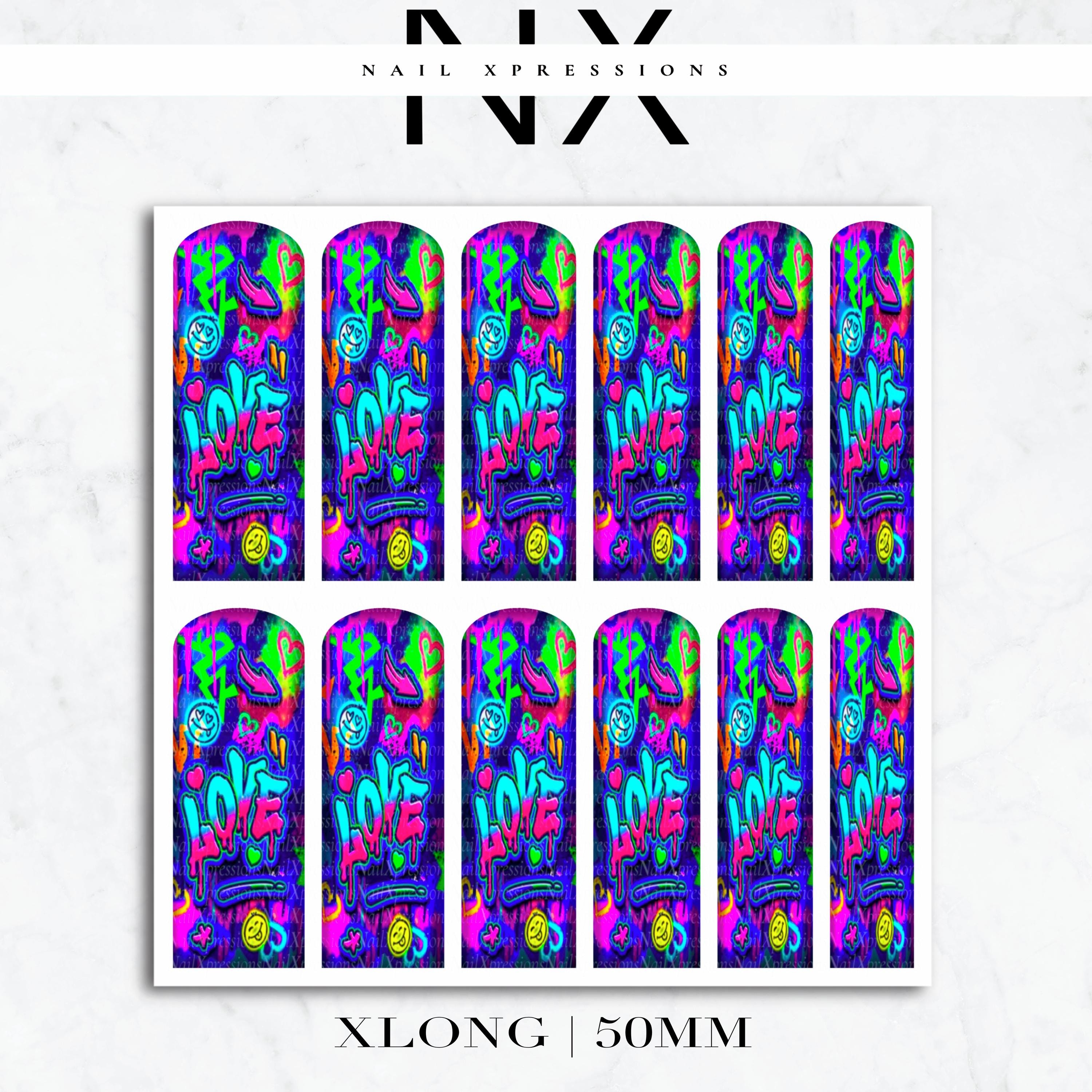 Graffiti Nail Decals | Nail Art Water Transfer | Nail Wraps