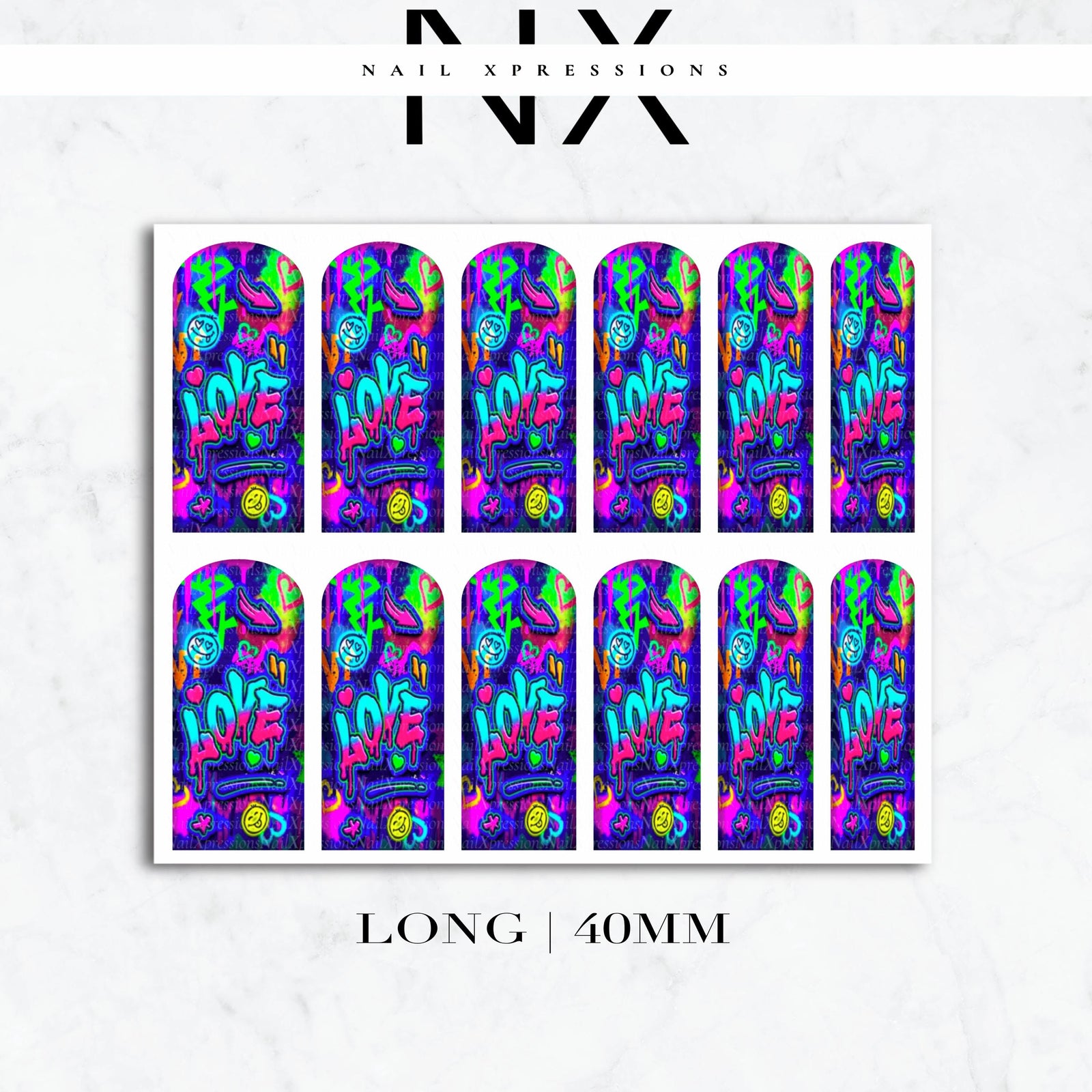 Graffiti Nail Decals | Nail Art Water Transfer | Nail Wraps