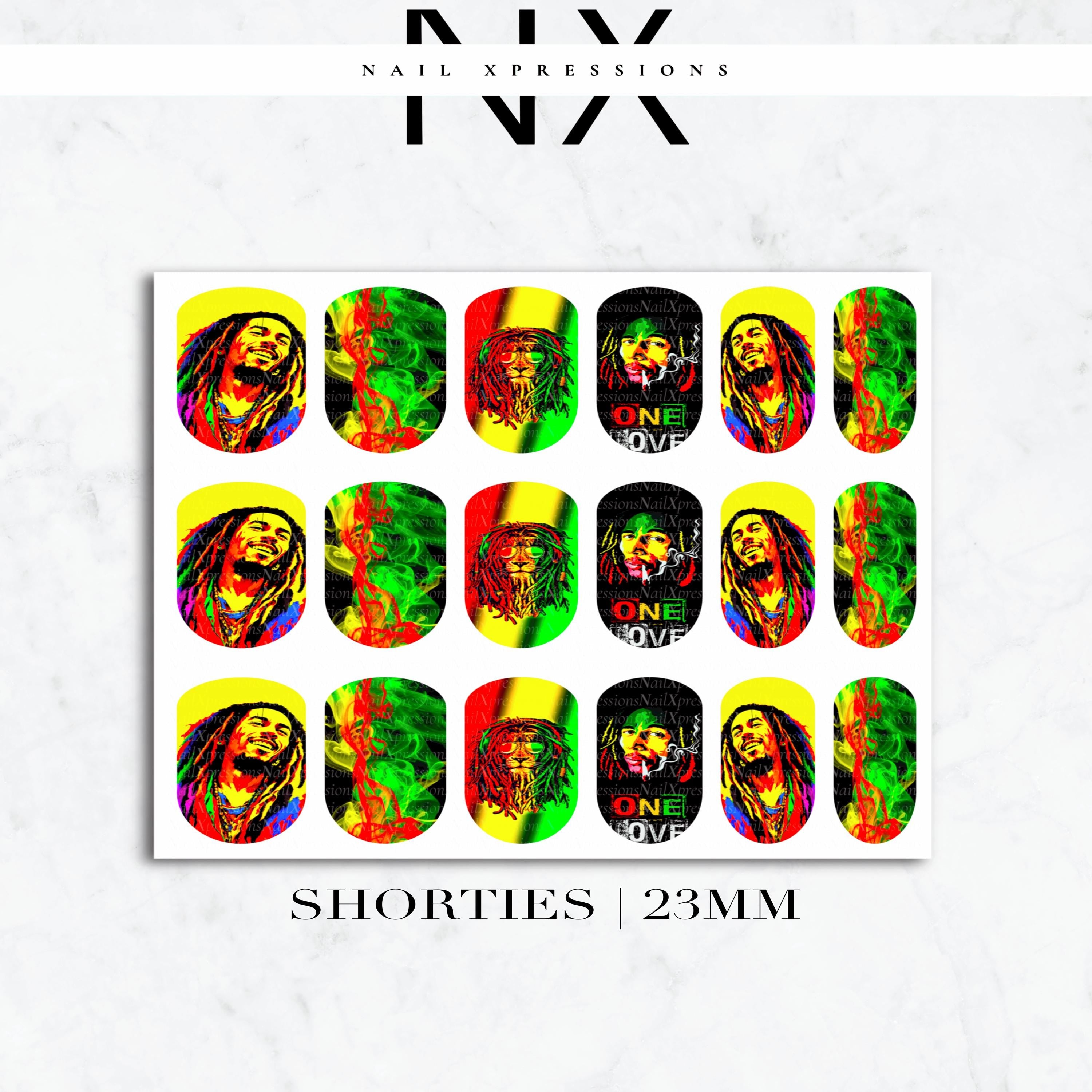 Rasta Vibe Nail Nail Decals | Nail Art Water Transfer | Nail Wraps