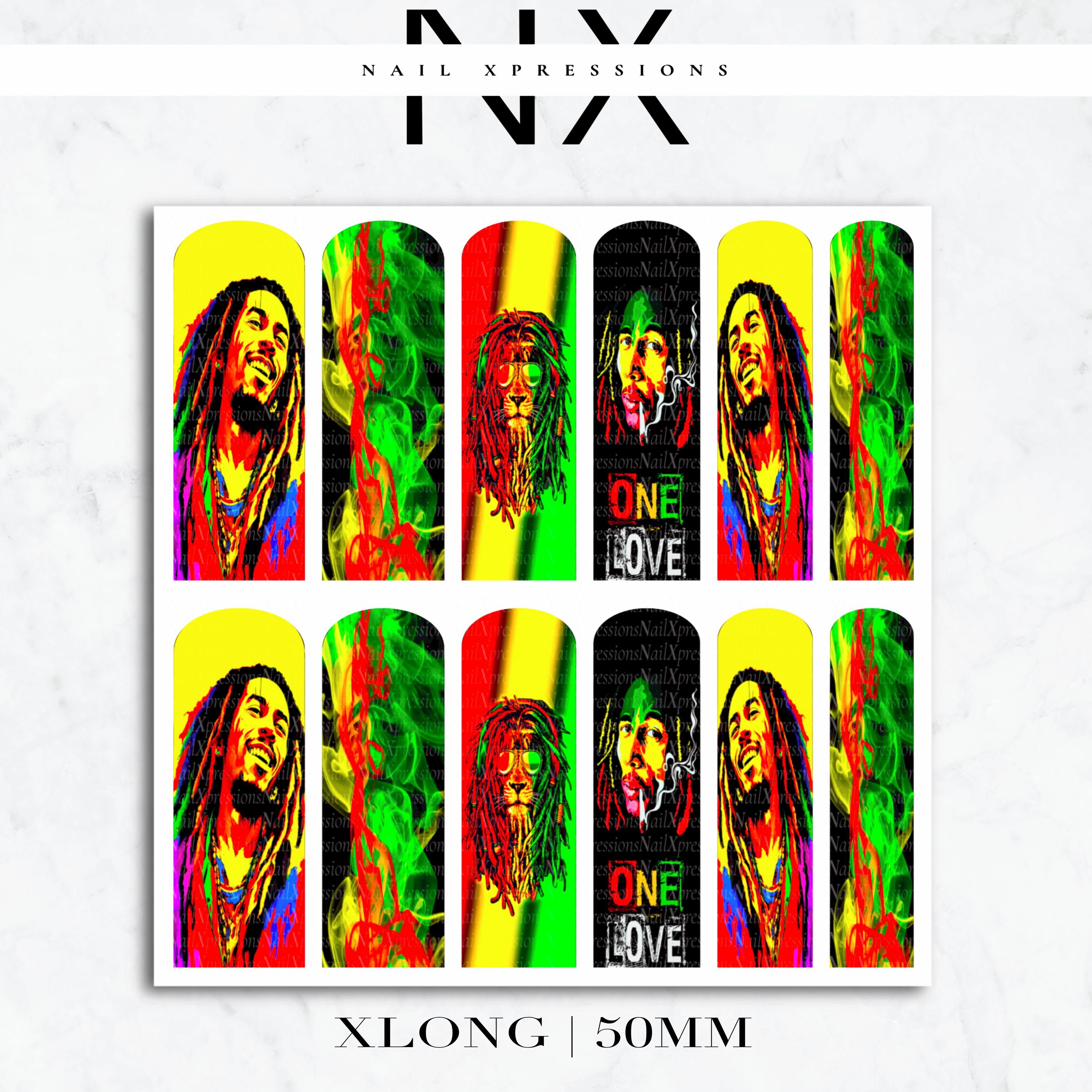 Rasta Vibe Nail Nail Decals | Nail Art Water Transfer | Nail Wraps