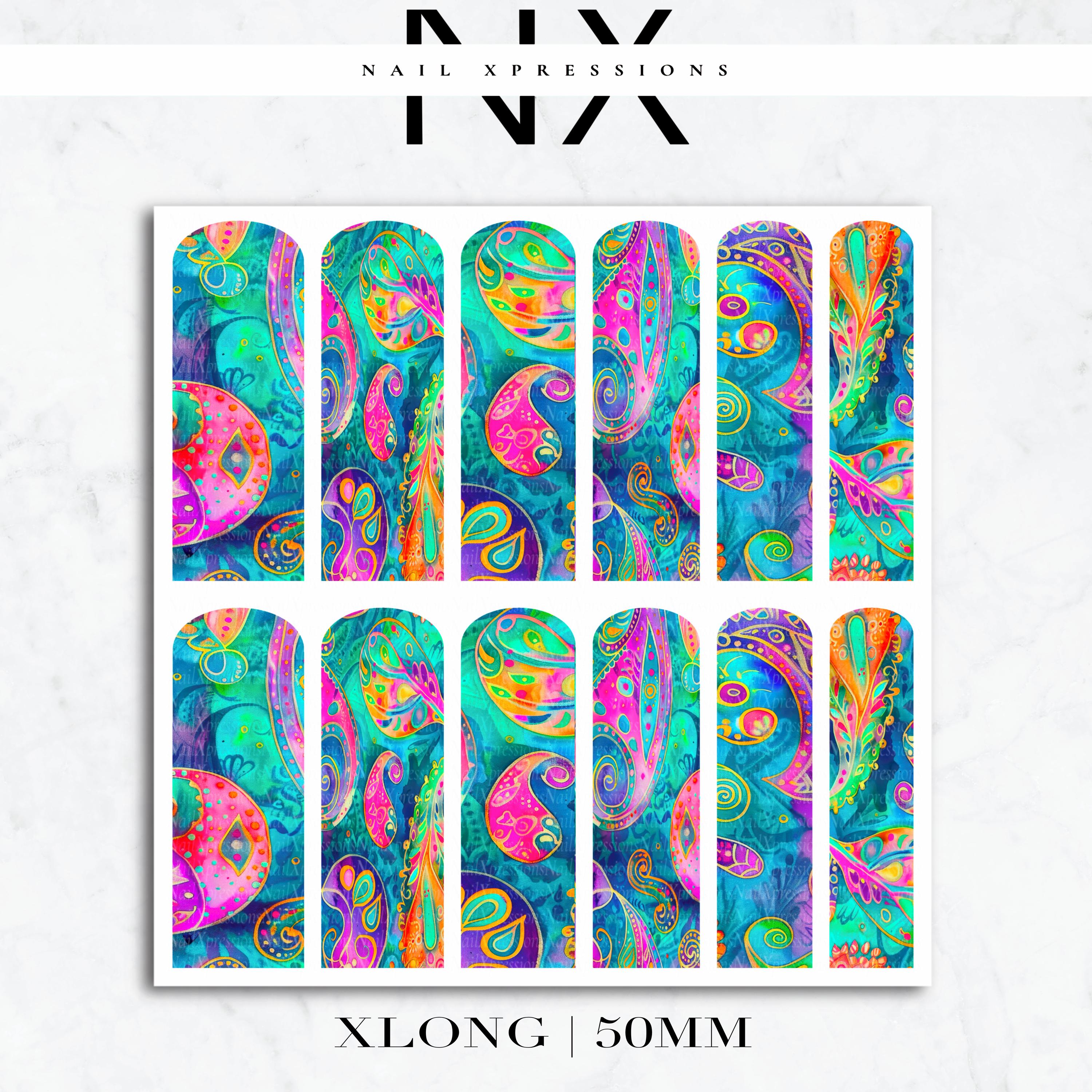 Folklore Paisley Nail Decals | Nail Art Water Transfer | Nail Wraps