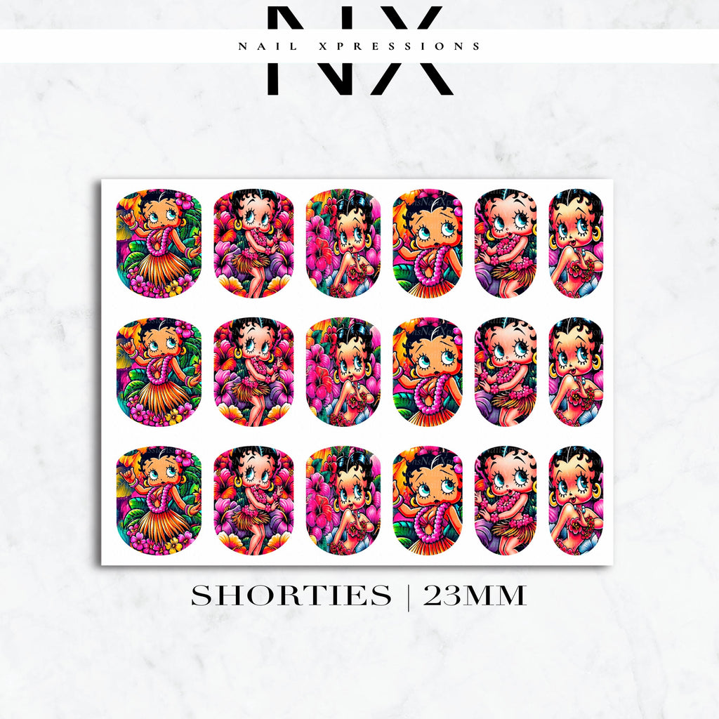 Betty Vacation Vibe Nail Decals | Nail Art Water Transfer | Nail Wraps