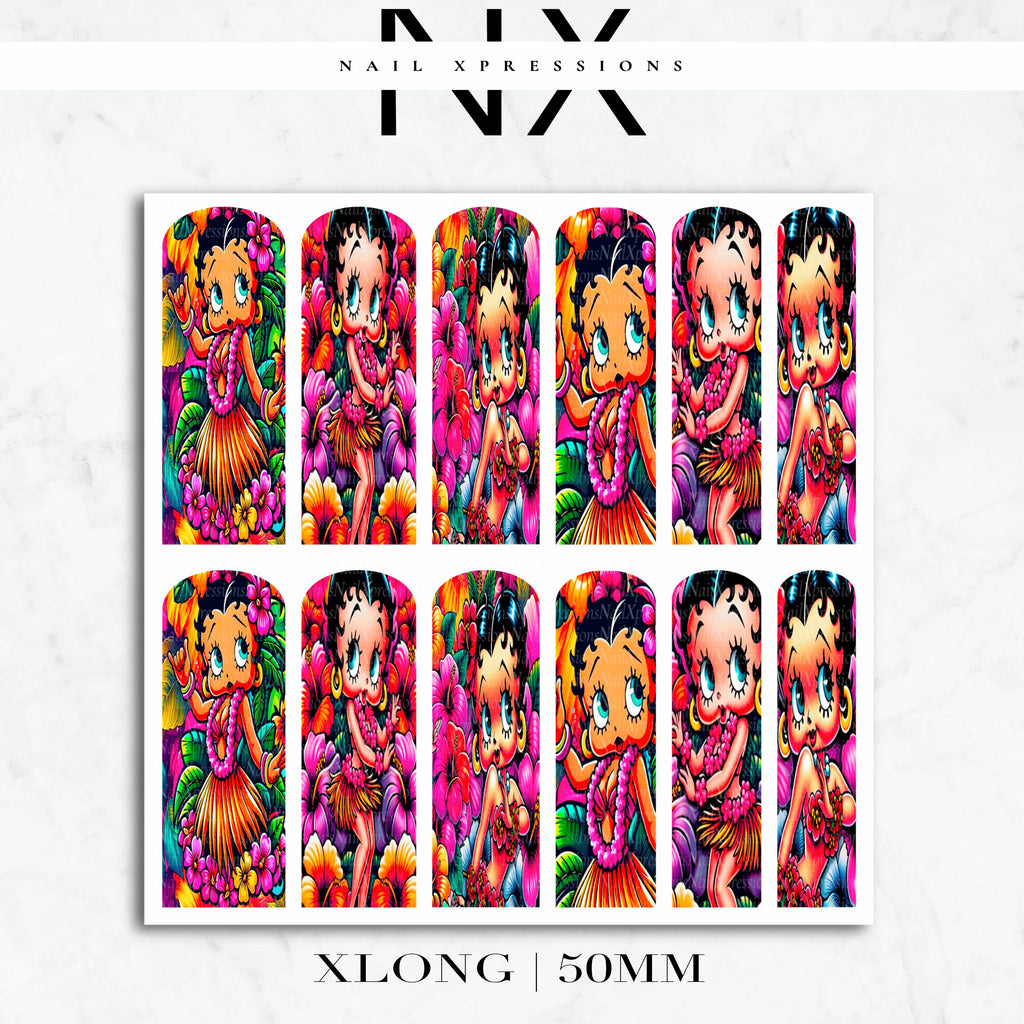 Betty Vacation Vibe Nail Decals | Nail Art Water Transfer | Nail Wraps