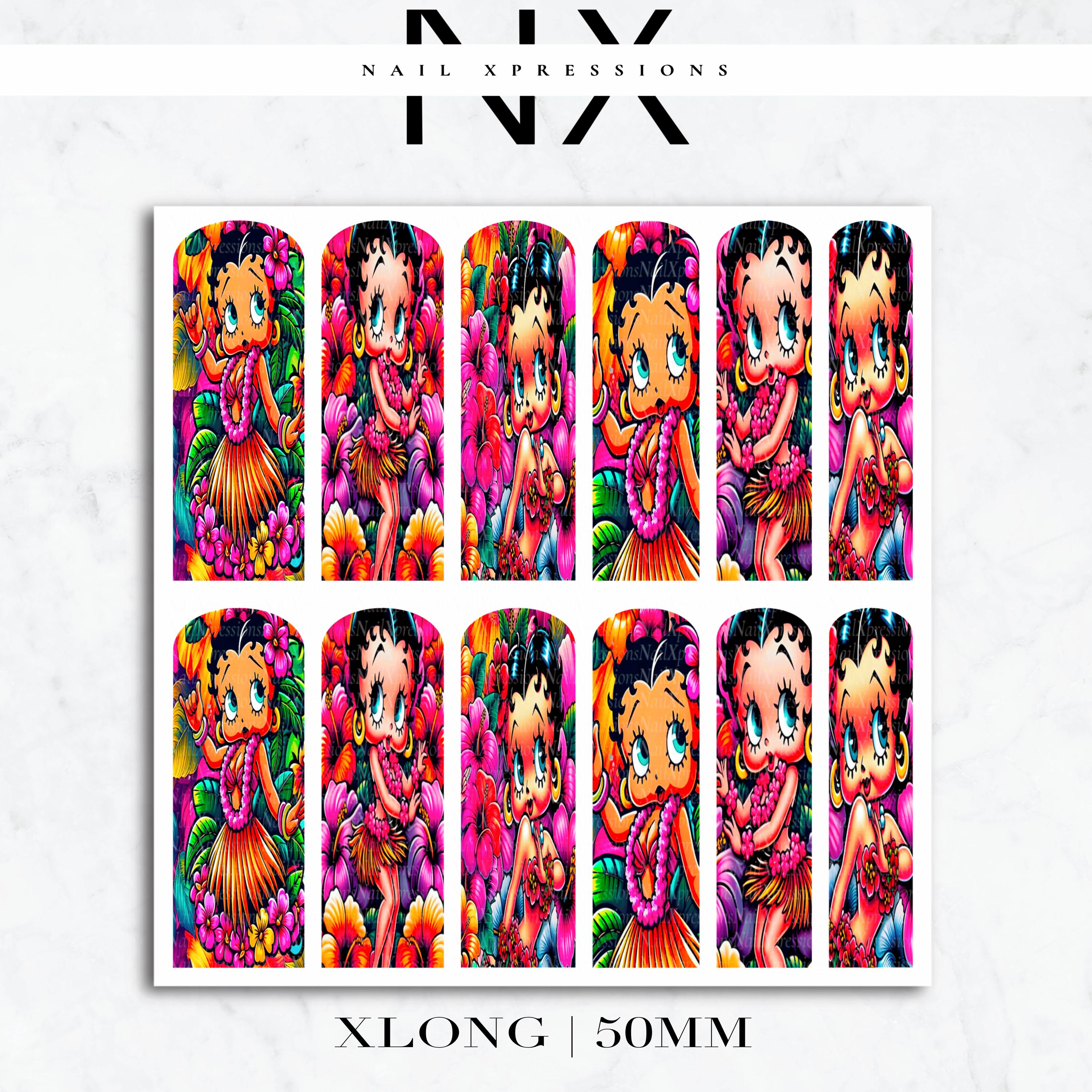 Betty Vacation Vibe Nail Decals | Nail Art Water Transfer | Nail Wraps