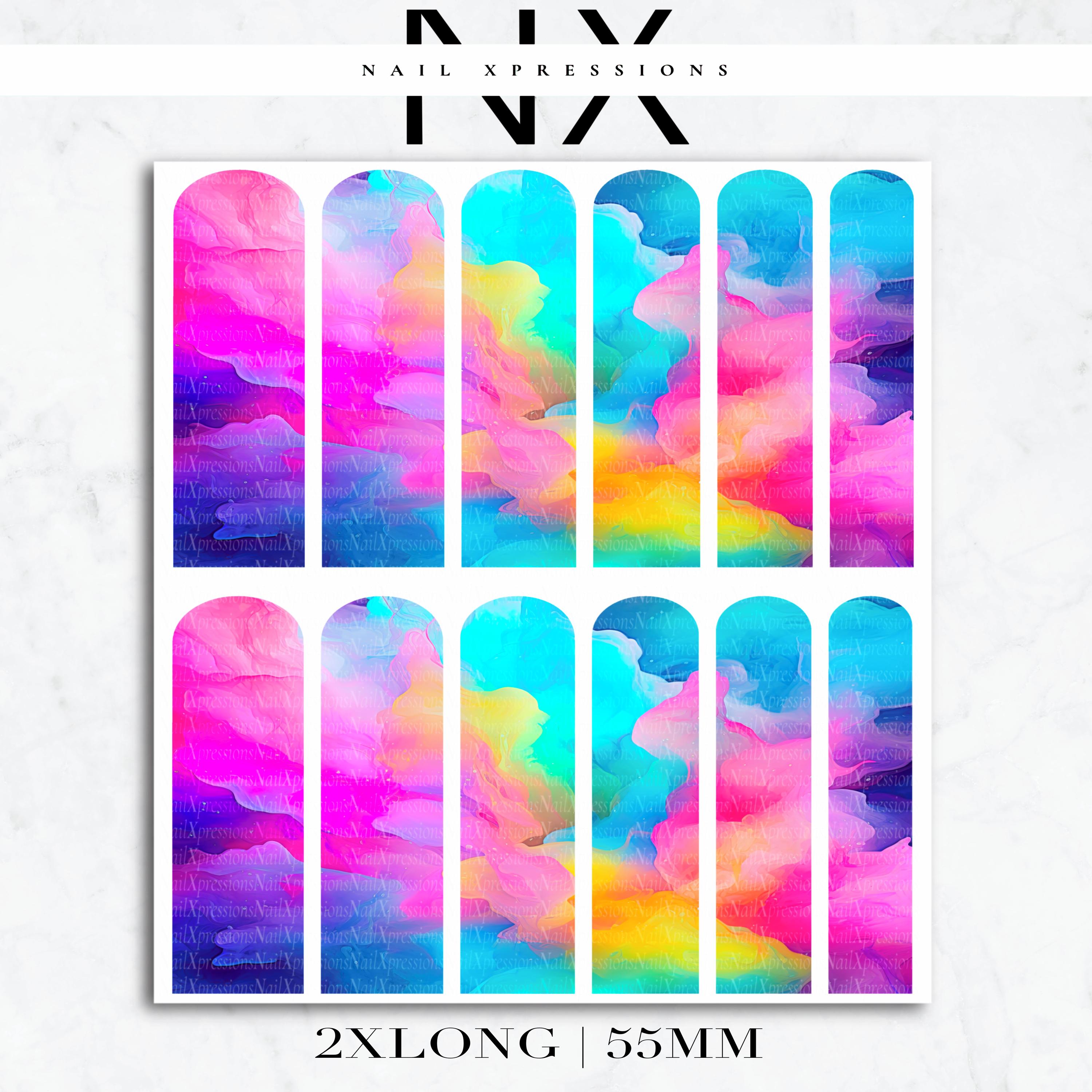 Watercolor Nail Decals | Nail Art Water Transfer | Nail Wraps