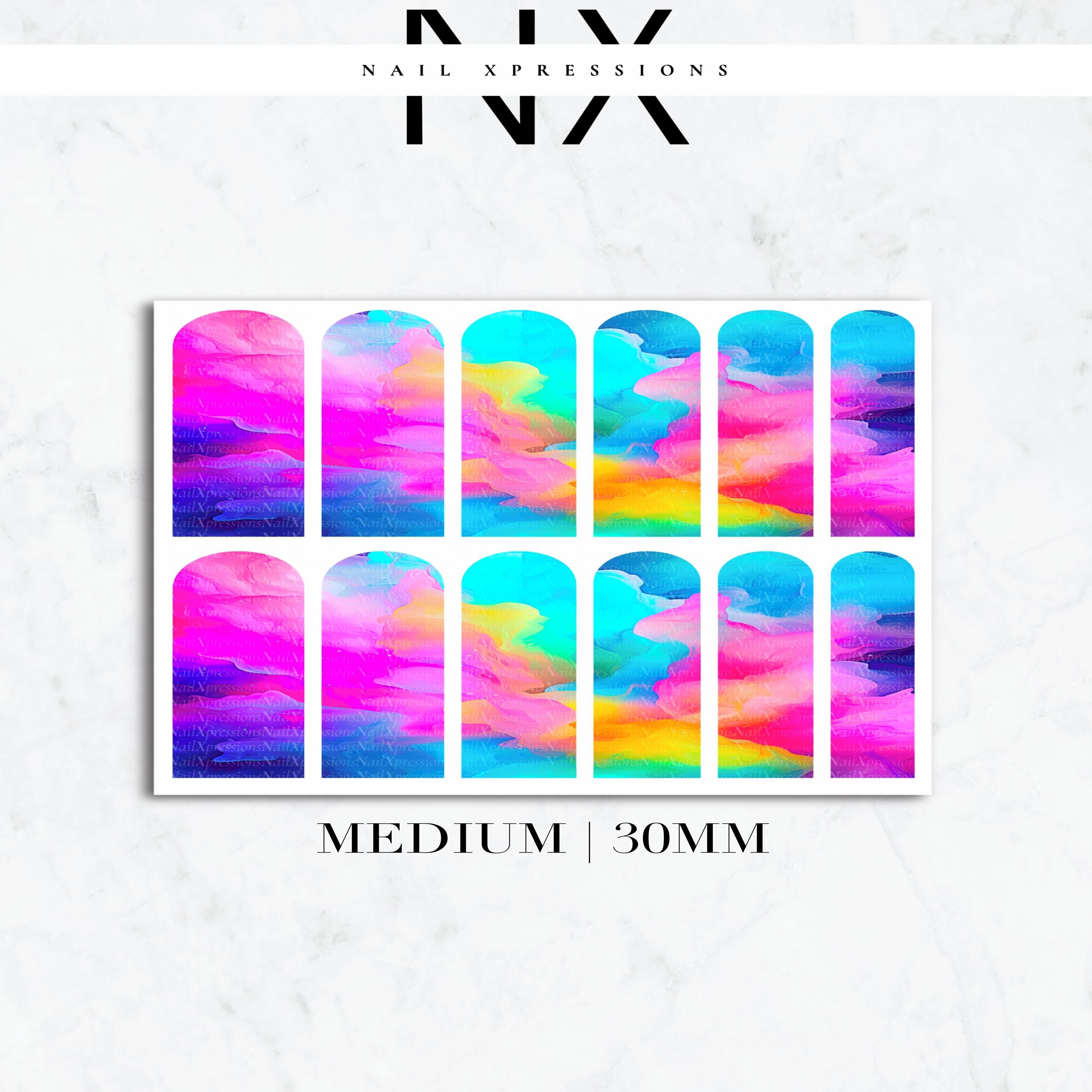 Watercolor Nail Decals | Nail Art Water Transfer | Nail Wraps