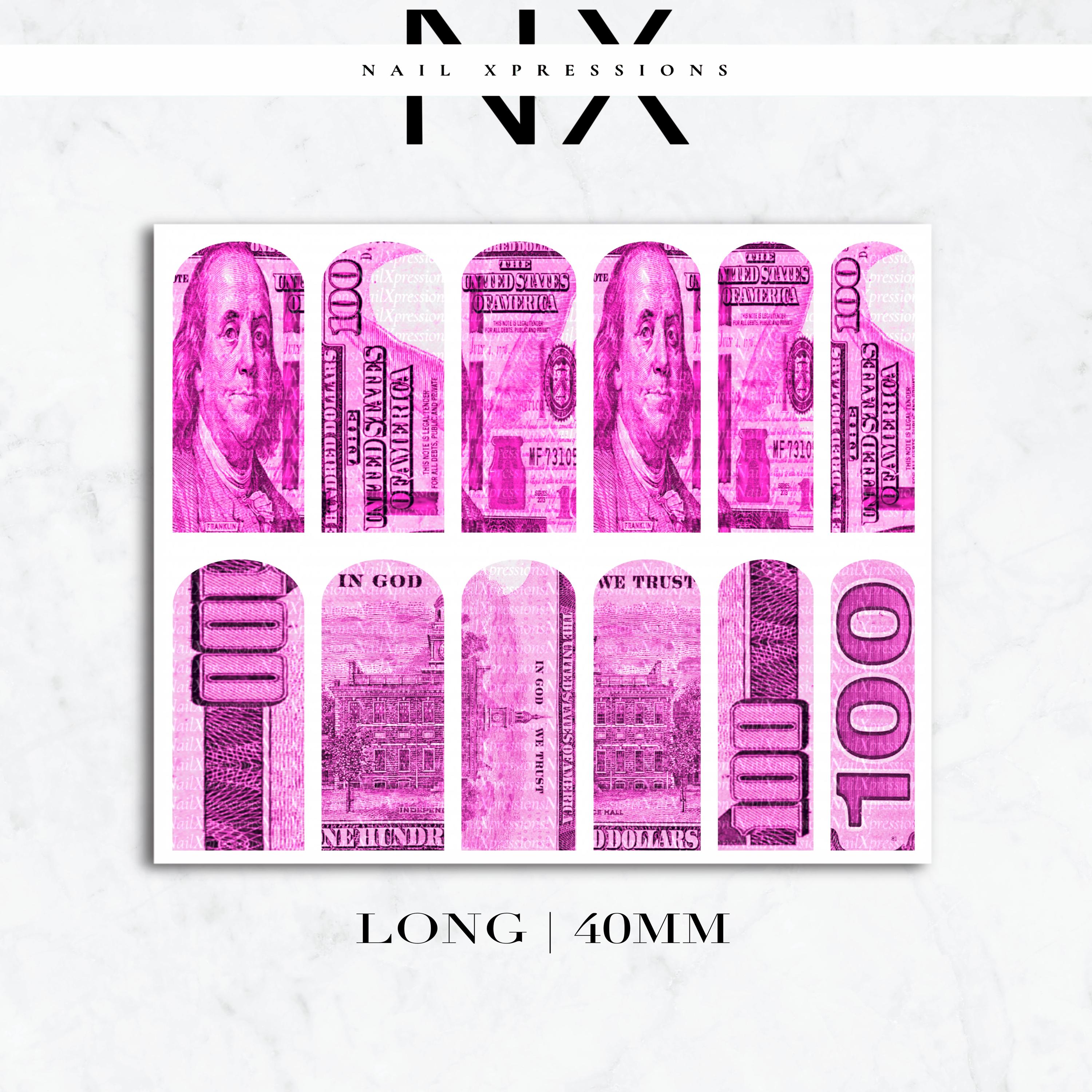 Pink Benjamin Nail Decals | Nail Art Water Transfer | Nail Wraps