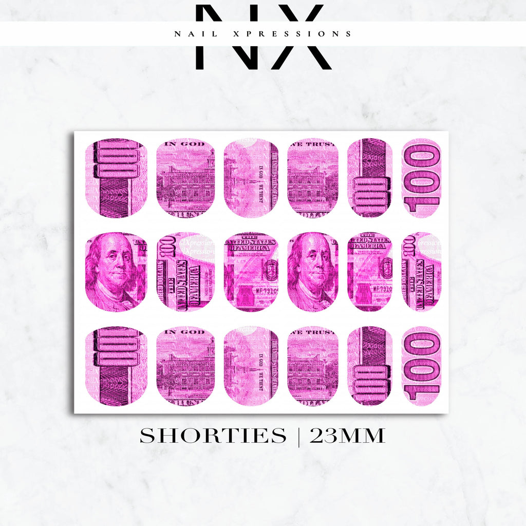 Pink Benjamin Nail Decals | Nail Art Water Transfer | Nail Wraps