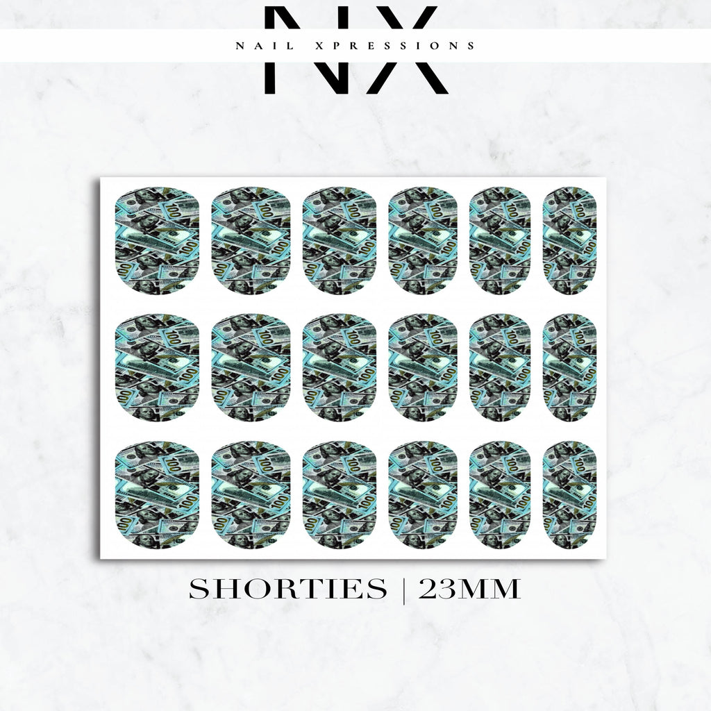 Benjamin Hundreds Nail Decals | Nail Art Water Transfer | Nail Wraps