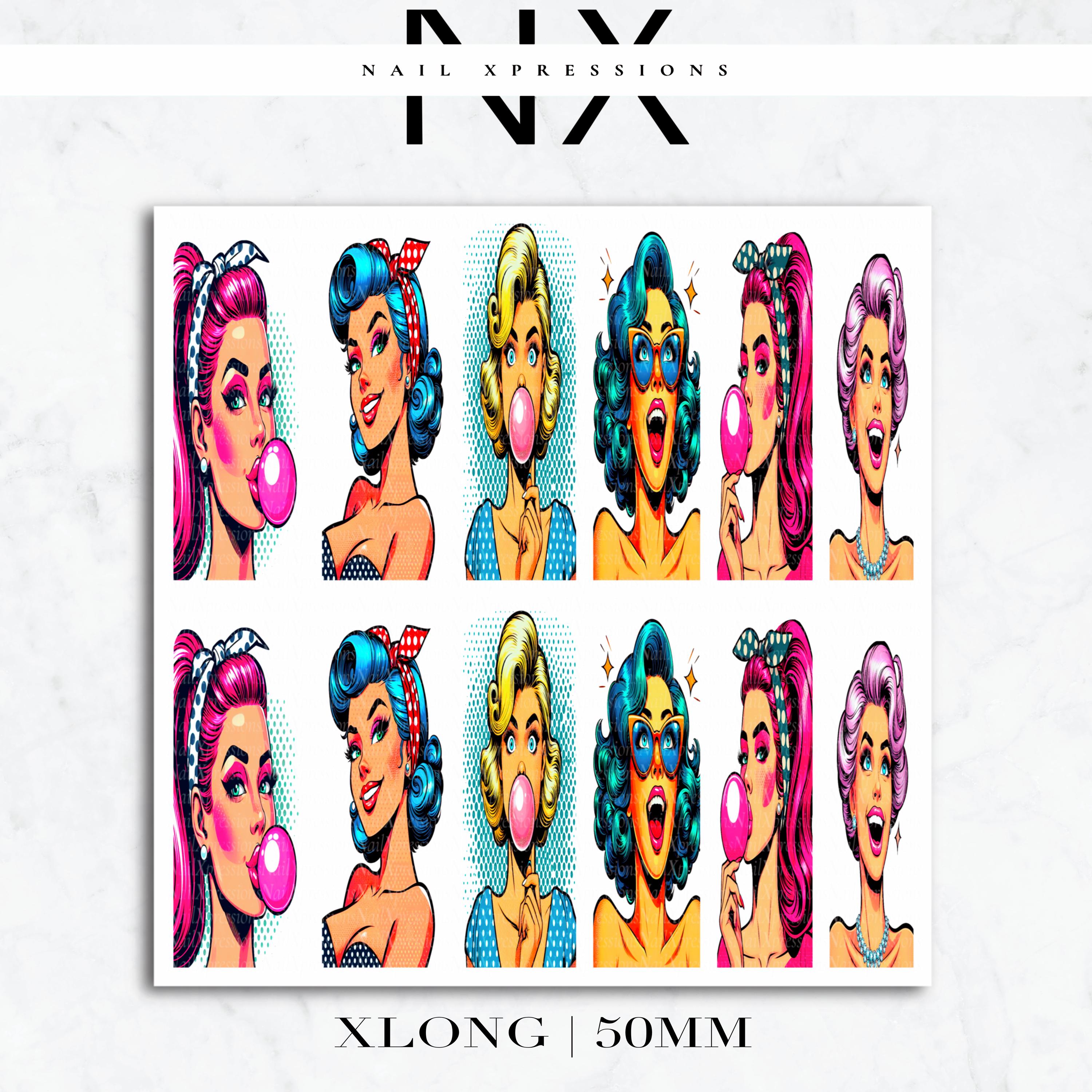 Popart Girls Nail Decals | Nail Art Water Transfer | Nail Wraps