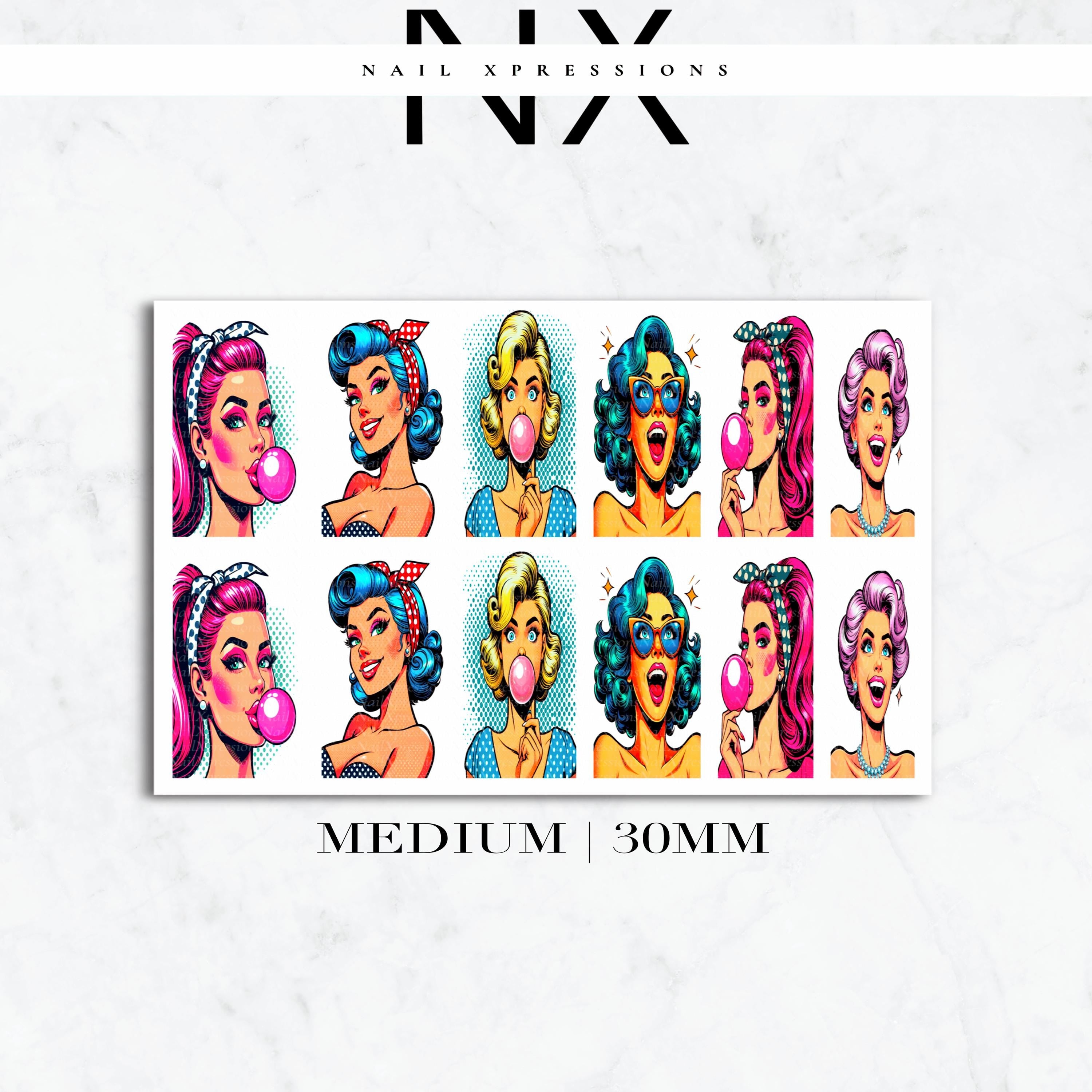 Popart Girls Nail Decals | Nail Art Water Transfer | Nail Wraps