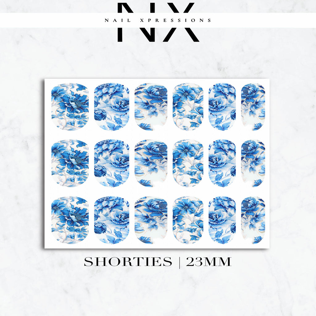 Floral Toile De Jouy Nail Decals | Nail Art Water Transfer | Nail Wraps