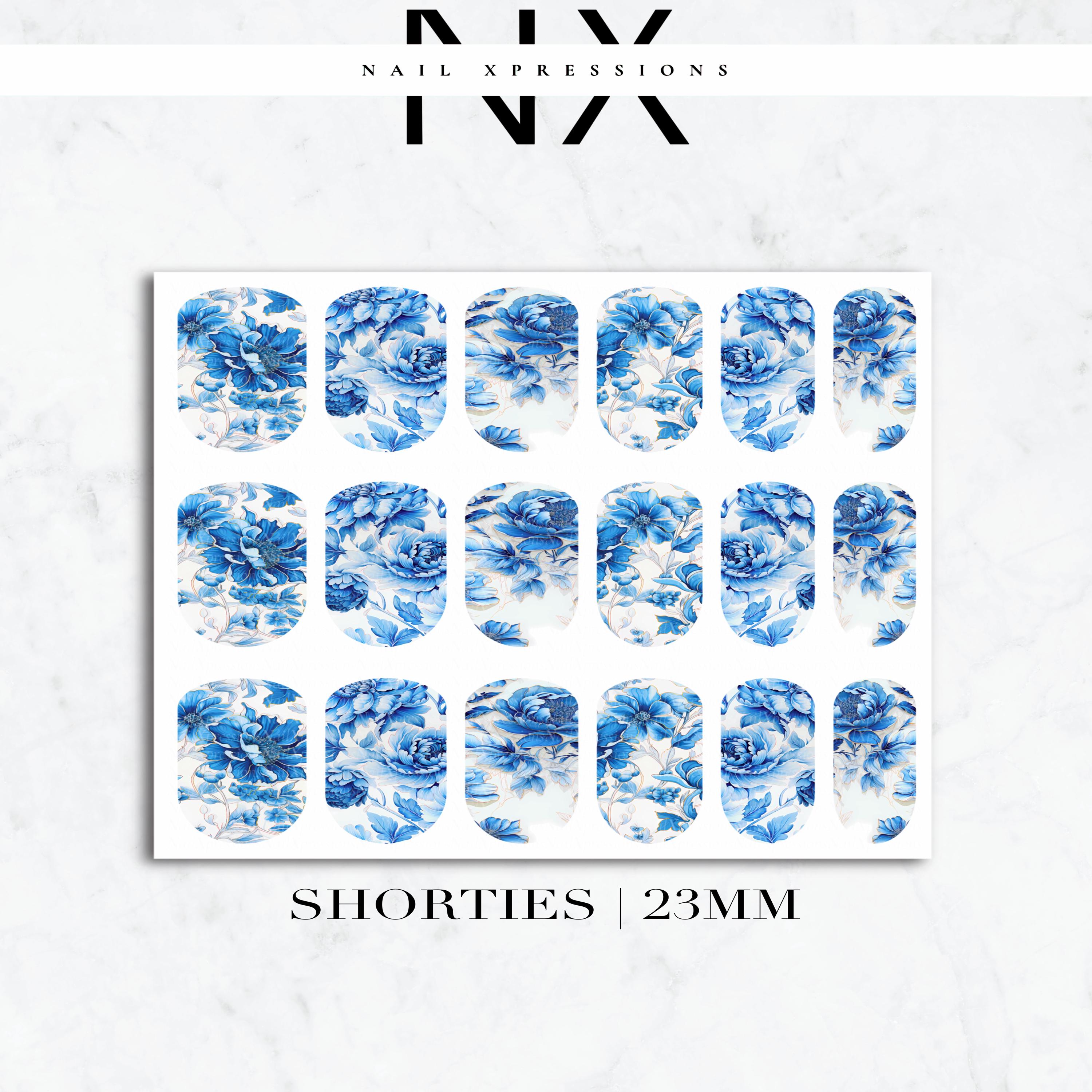 Floral Toile De Jouy Nail Decals | Nail Art Water Transfer | Nail Wraps