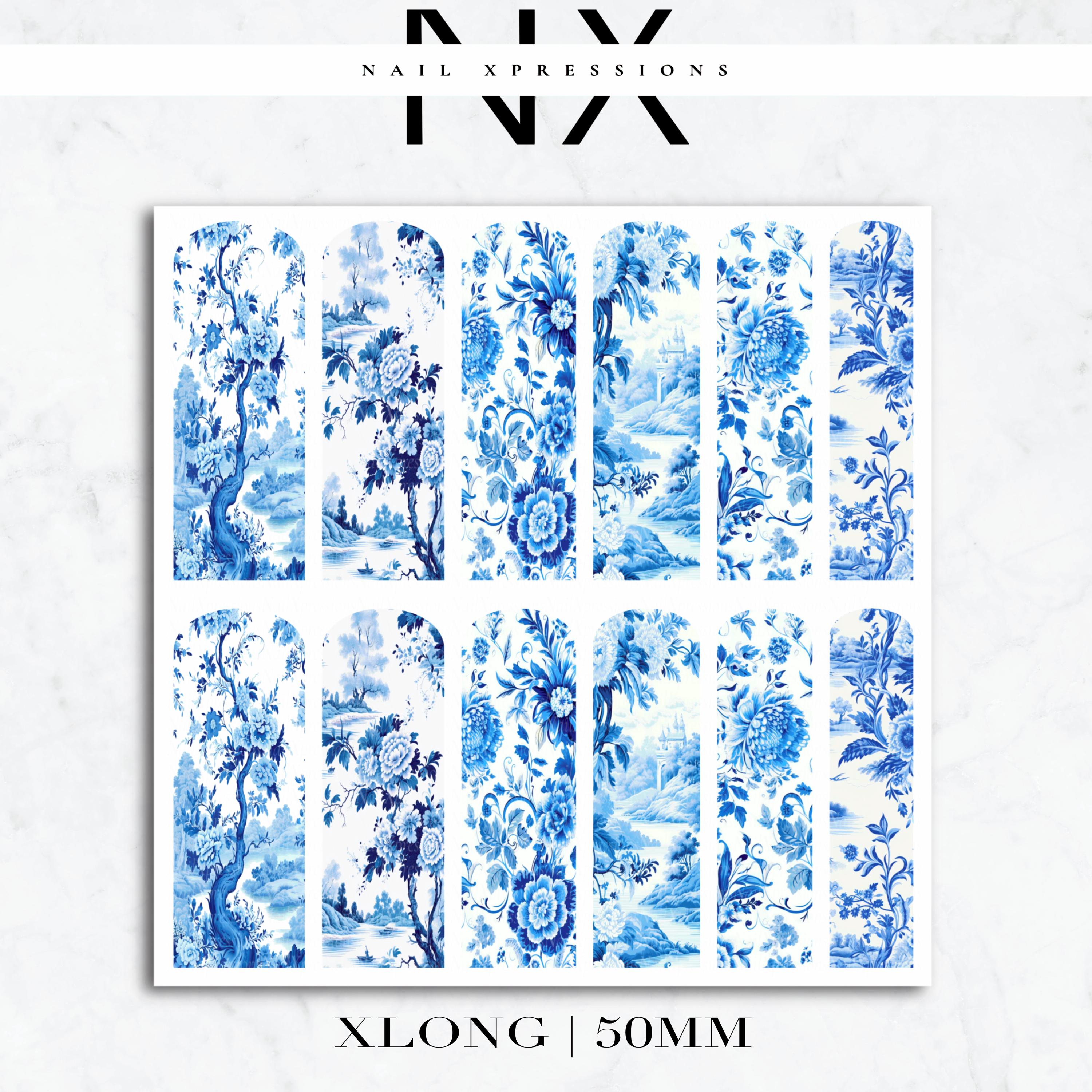 Toile De Jouy Nail Decals | Nail Art Water Transfer | Nail Wraps