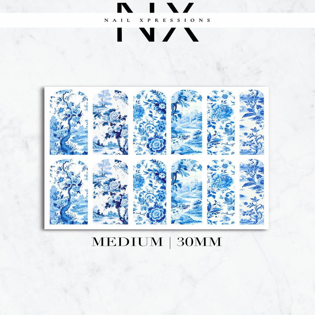 Toile De Jouy Nail Decals | Nail Art Water Transfer | Nail Wraps