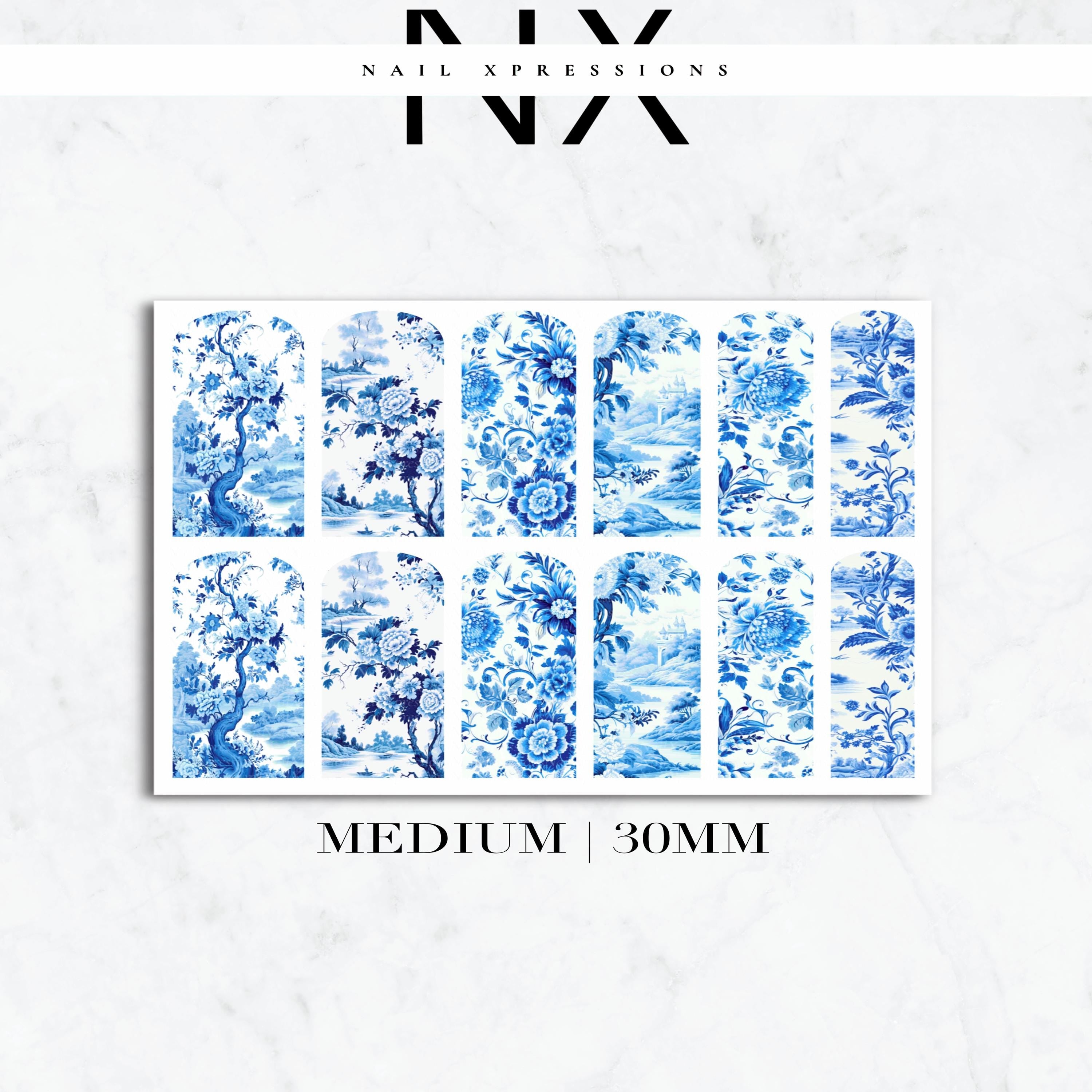 Toile De Jouy Nail Decals | Nail Art Water Transfer | Nail Wraps