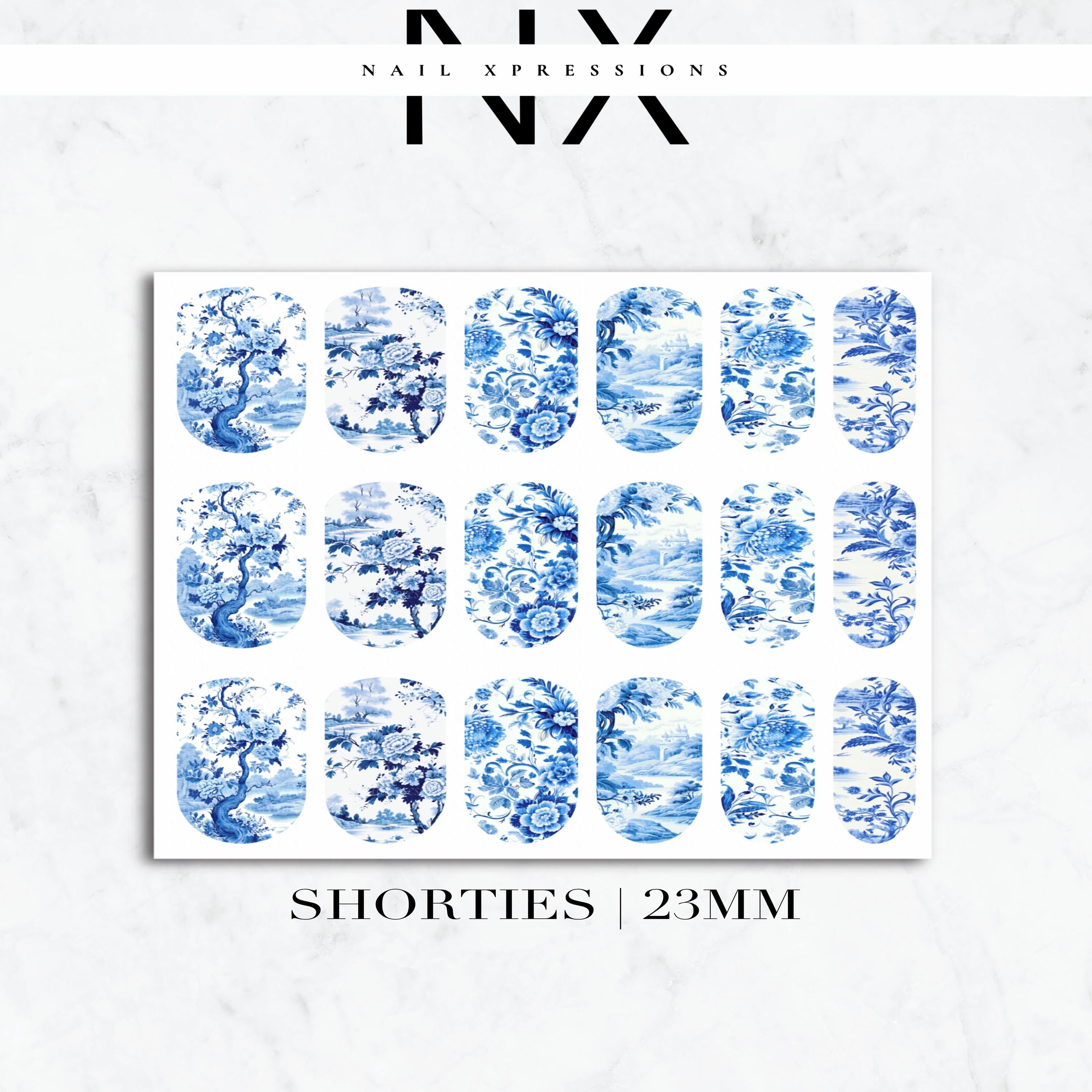 Toile De Jouy Nail Decals | Nail Art Water Transfer | Nail Wraps