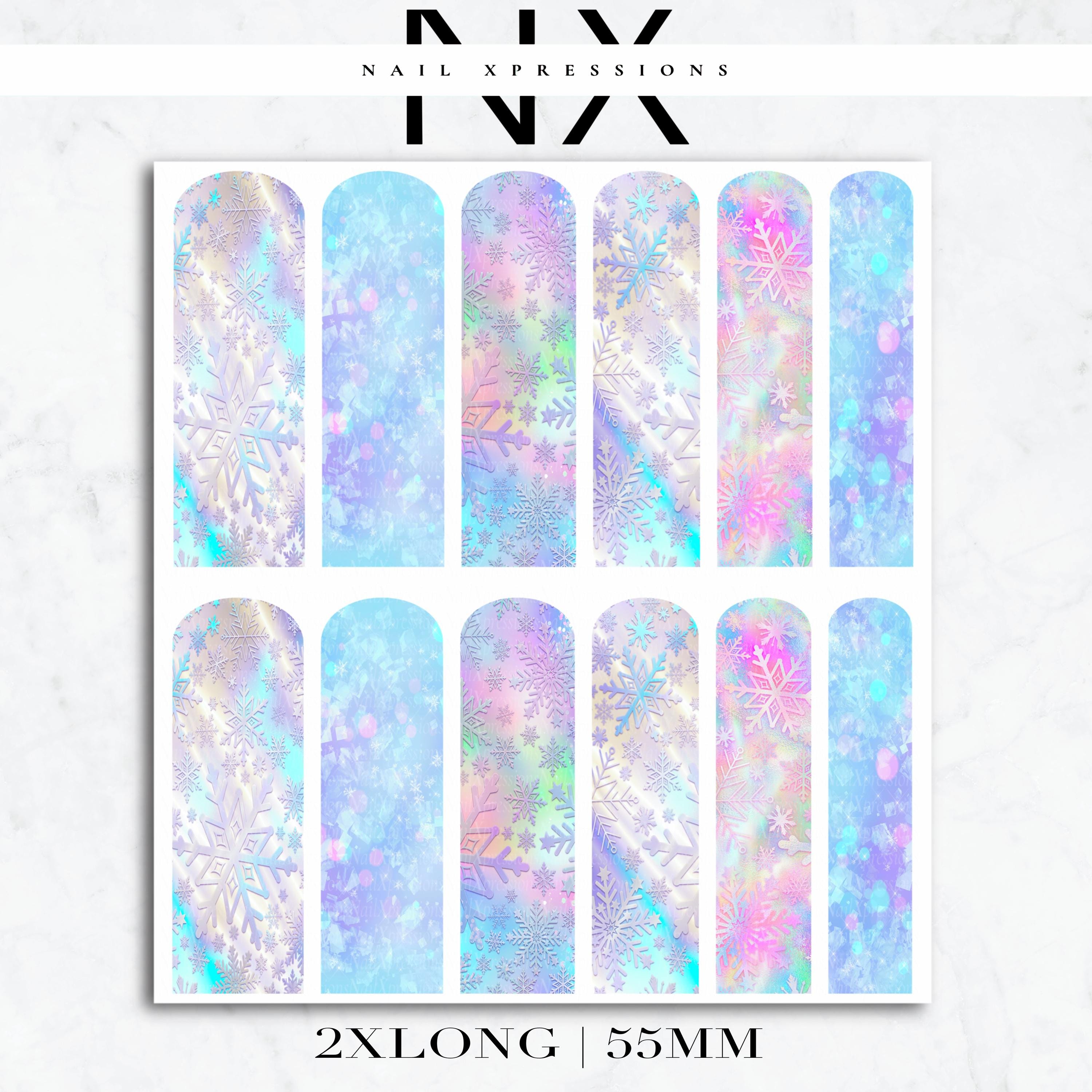 Snowflakes Nail Decals | Nail Art Water Transfer | Nail Wraps