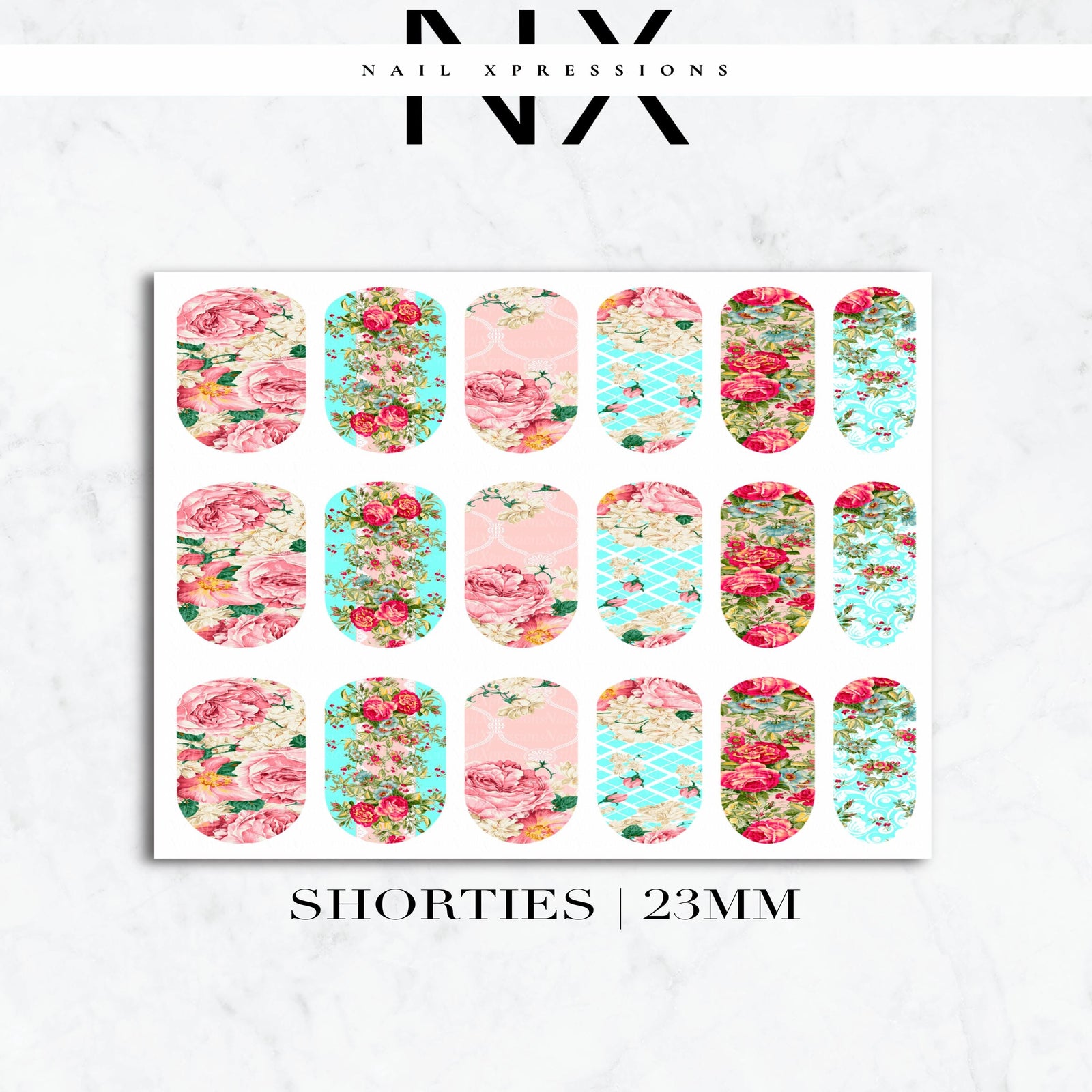 Floral Vintage Nail Decals | Nail Art Water Transfer | Nail Wraps