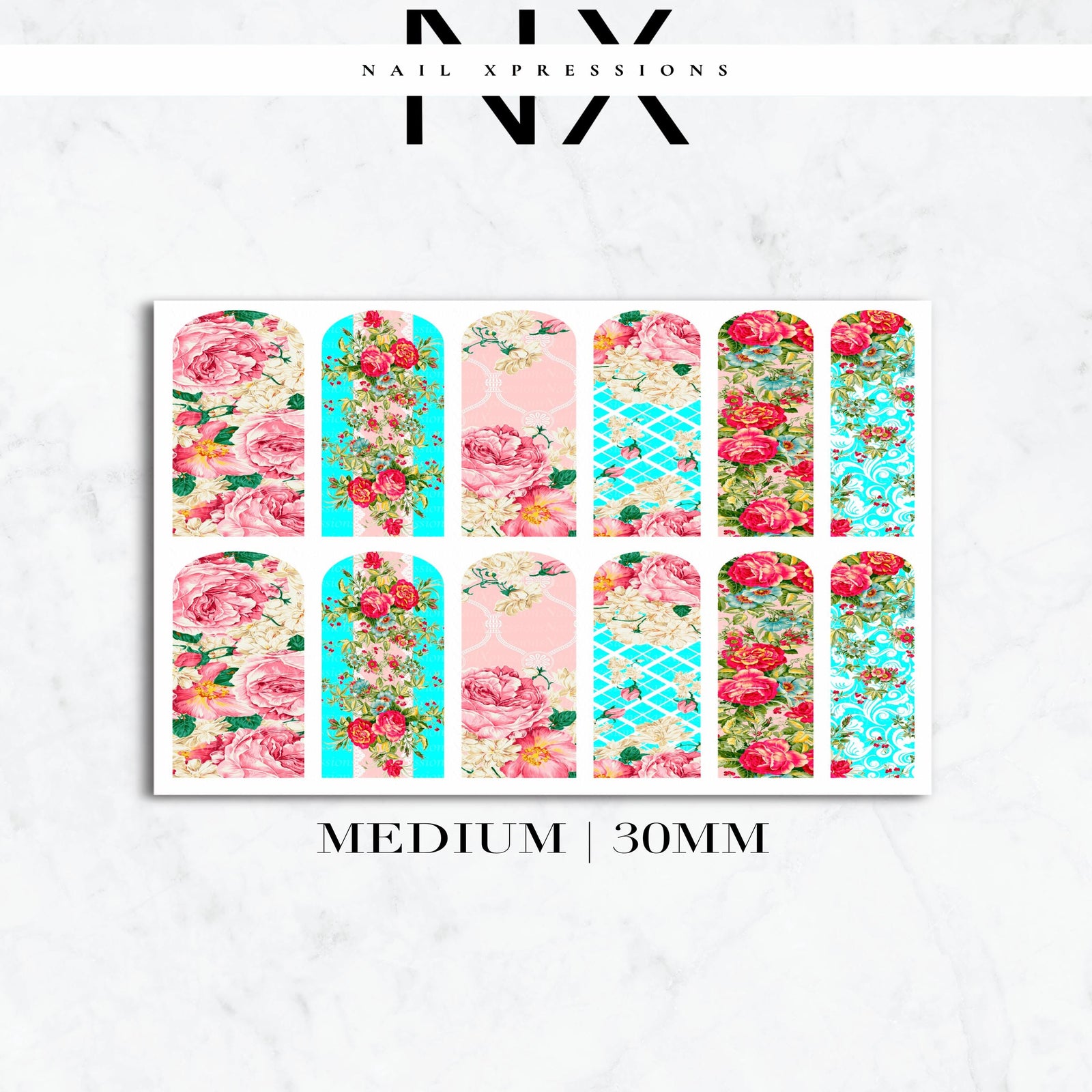 Floral Vintage Nail Decals | Nail Art Water Transfer | Nail Wraps