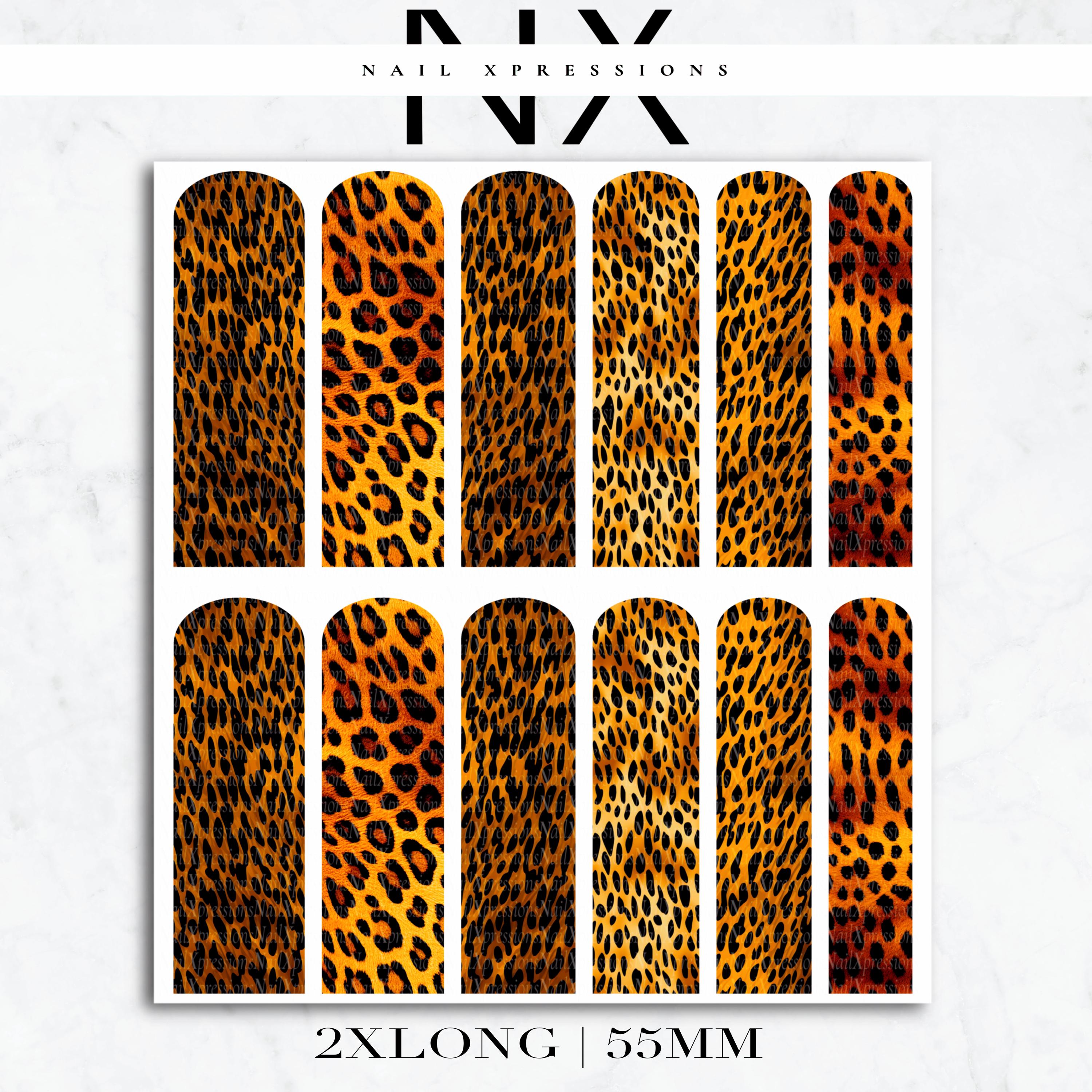 Cheetah Print Nail Decals | Nail Art Water Transfer | Nail Wraps