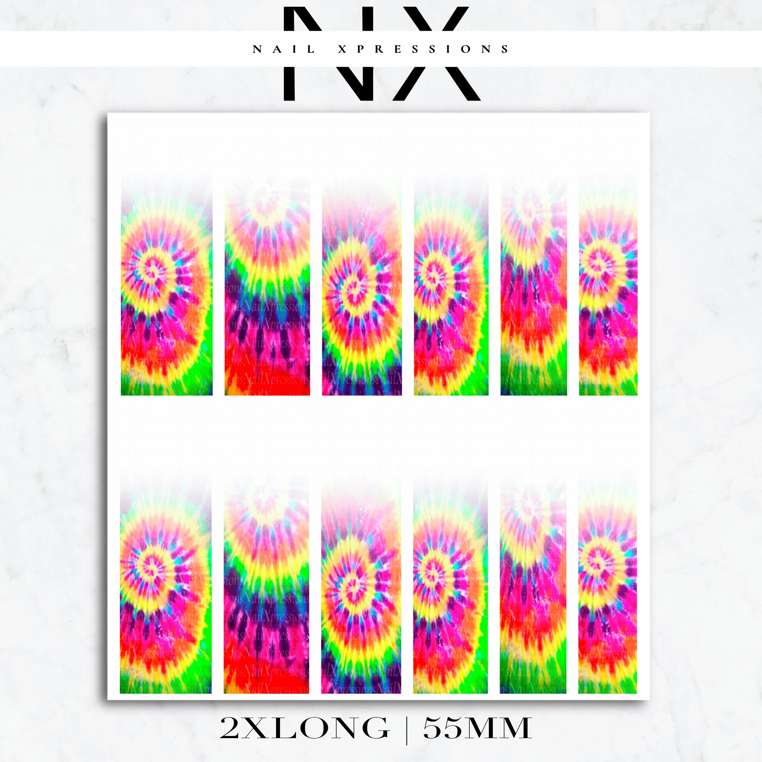 Ombré Tye Dye Nail Decals | Nail Art Water Transfer | Nail Wraps