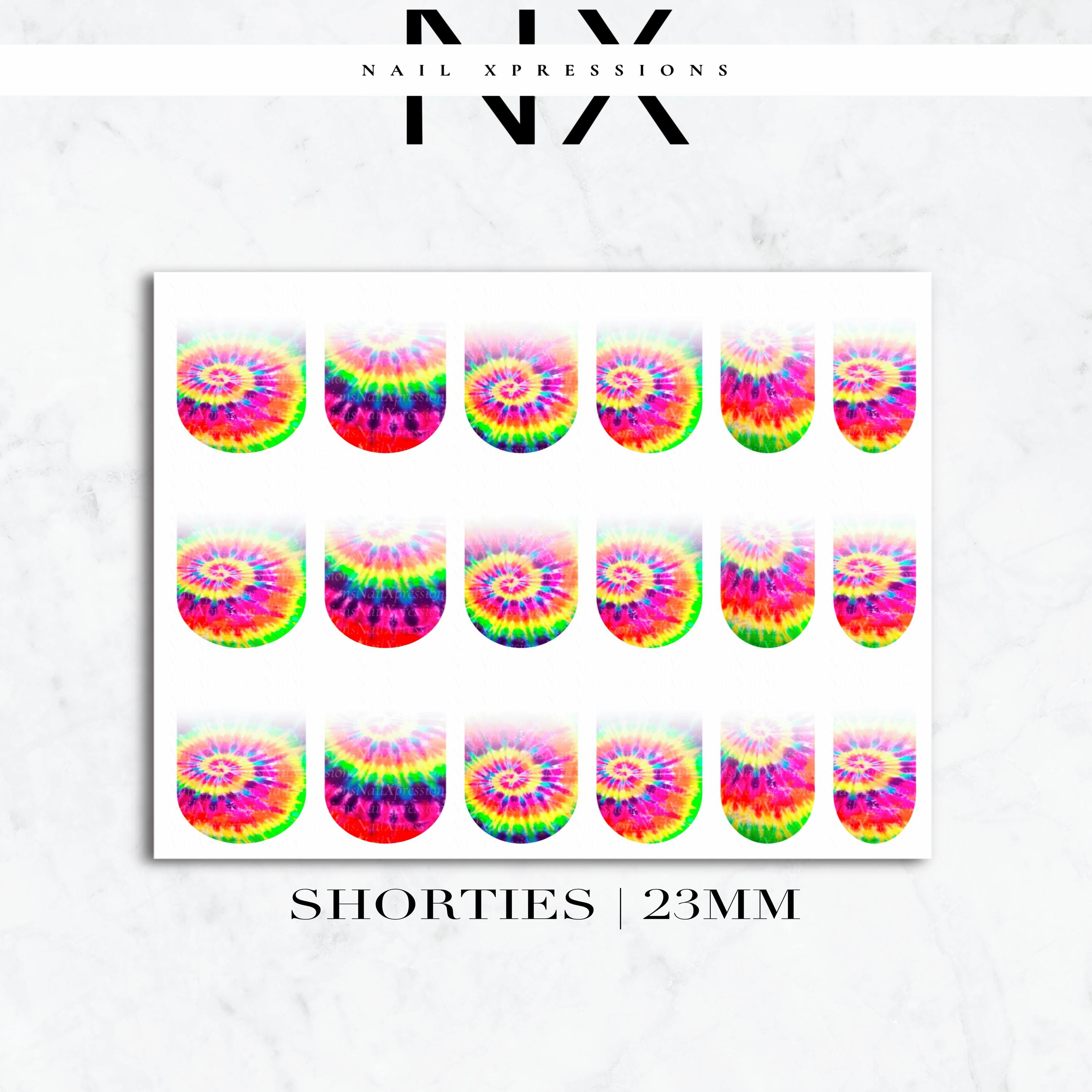 Ombré Tye Dye Nail Decals | Nail Art Water Transfer | Nail Wraps