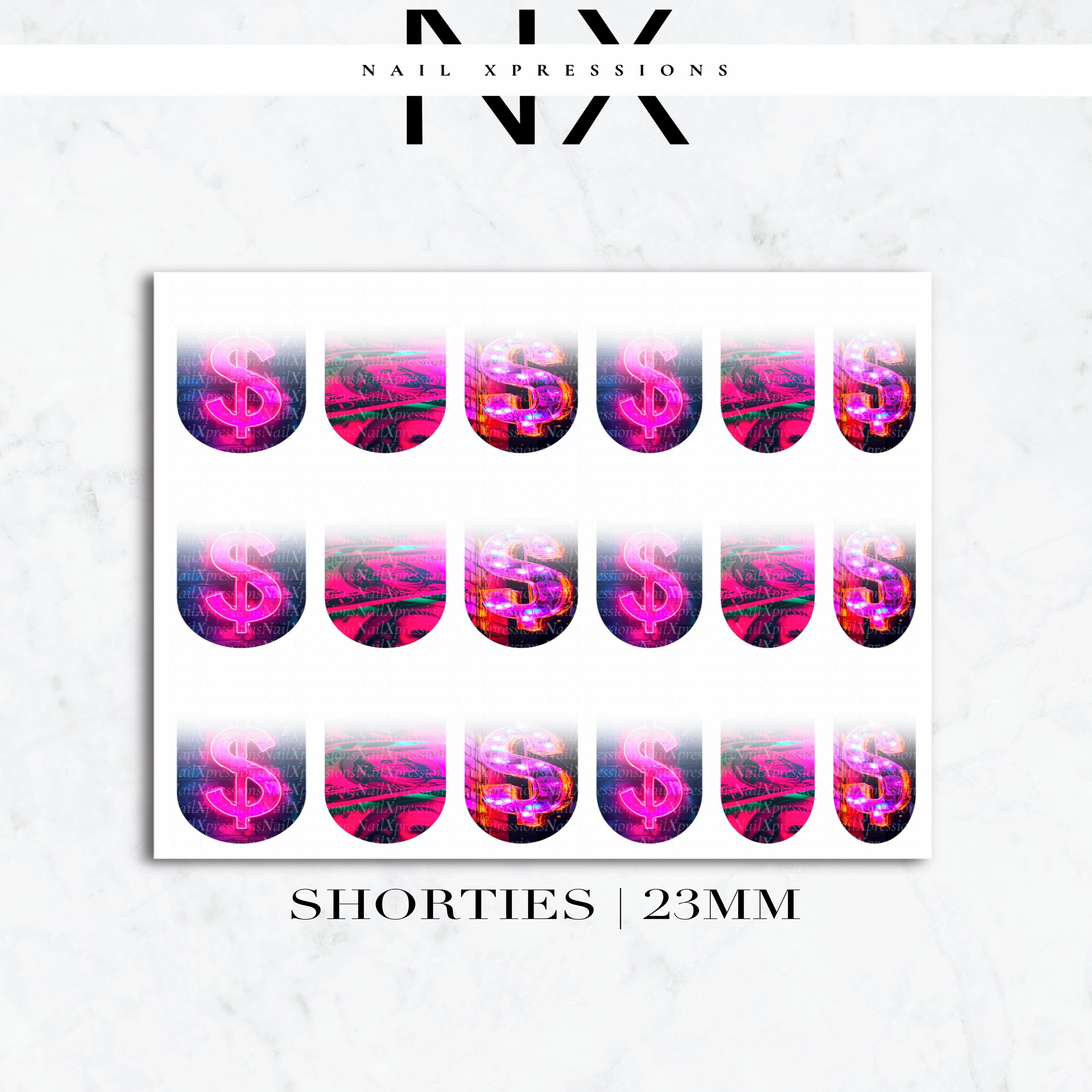 Ombré Pink Benjamin Money Nail Decals | Nail Art Water Transfer | Nail Wraps p