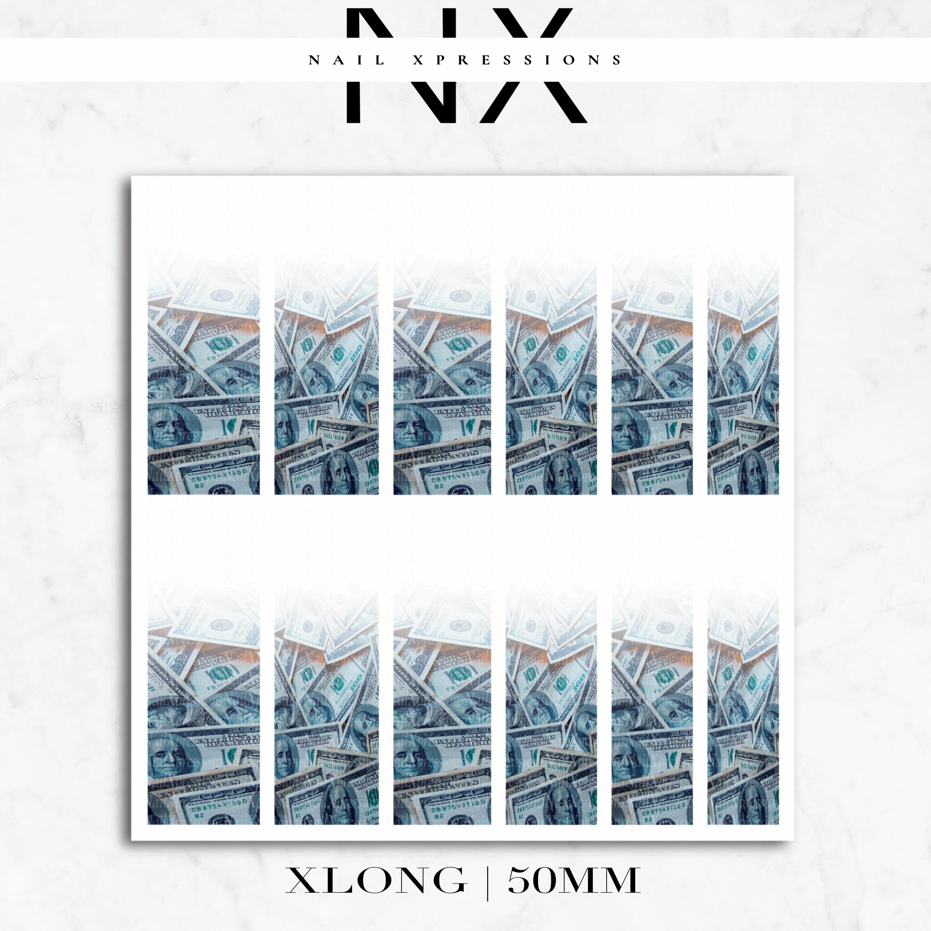 Ombré Benjamin Bill Nail Decals | Nail Art Water Transfer | Nail Wraps