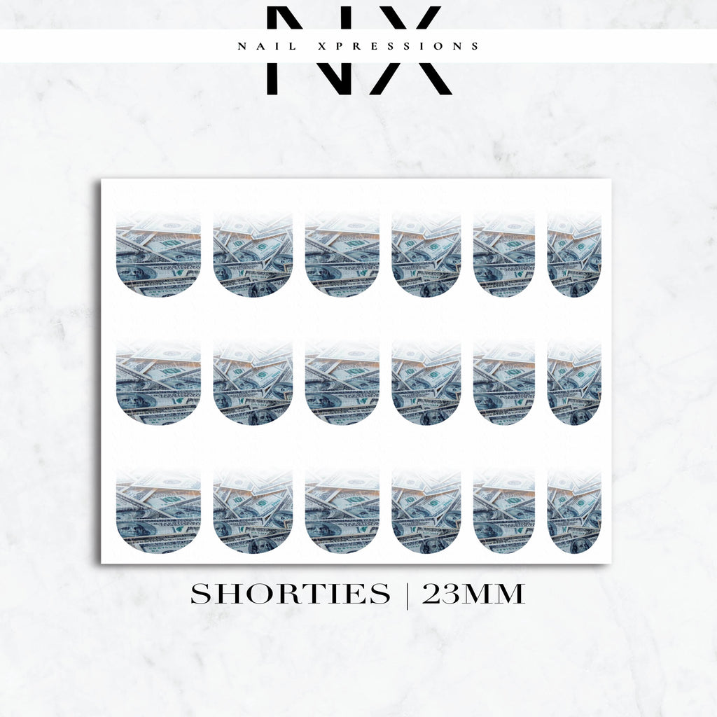 Ombré Benjamin Bill Nail Decals | Nail Art Water Transfer | Nail Wraps