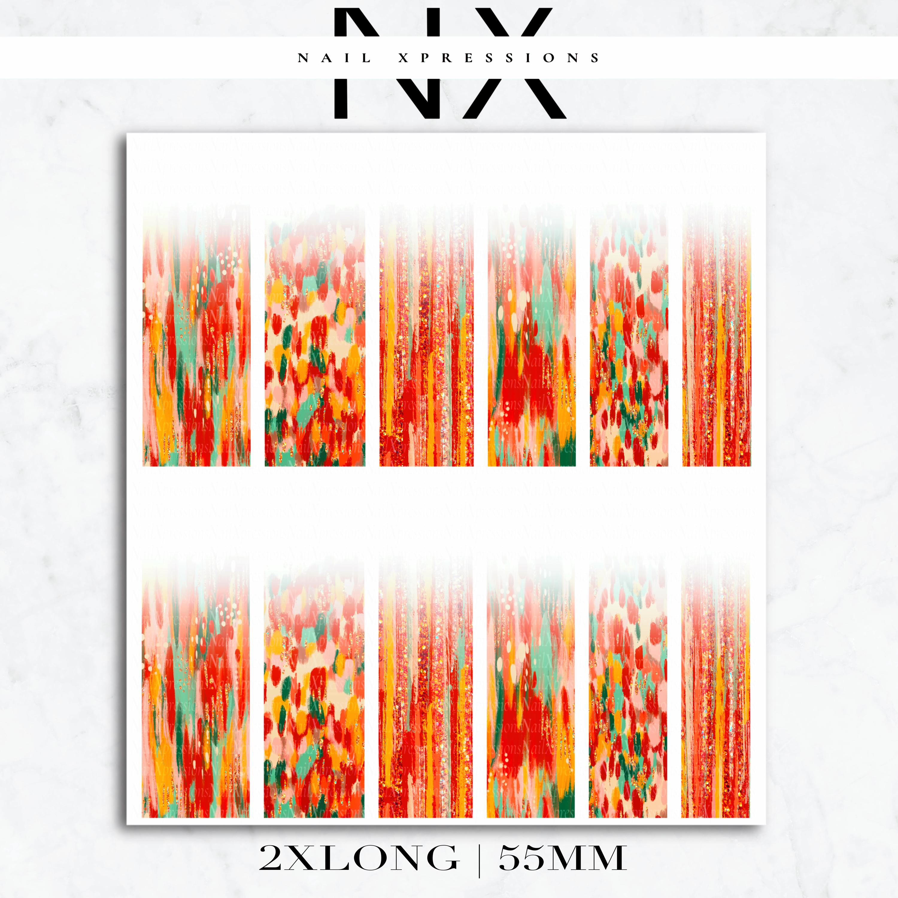 Ombré Fall Abstract Nail Wraps | Nail Art Water Transfer | Nail Wraps