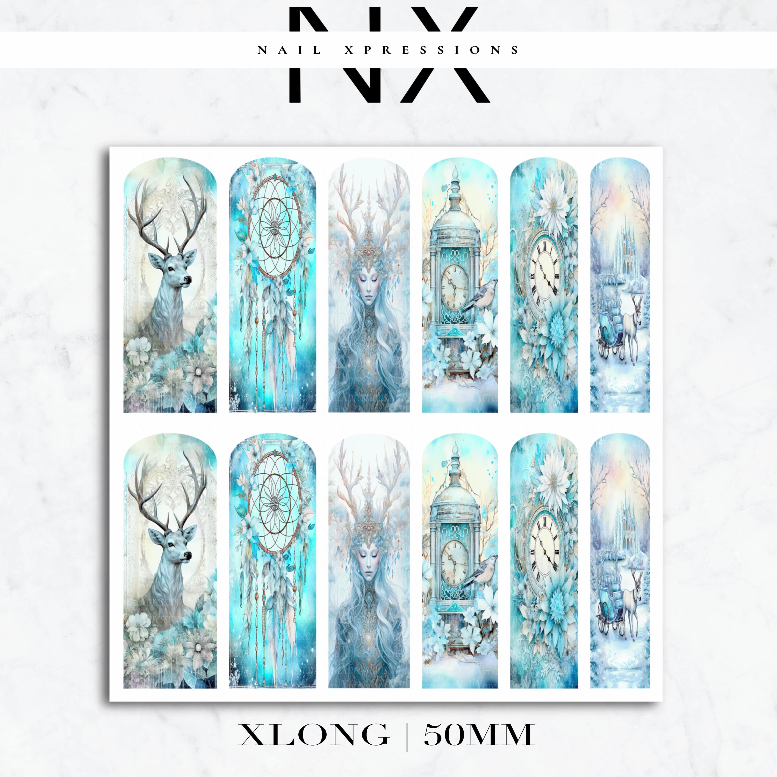 Winter Magic Forest Nail Decals | Nail Art Water Transfer | Nail Wraps