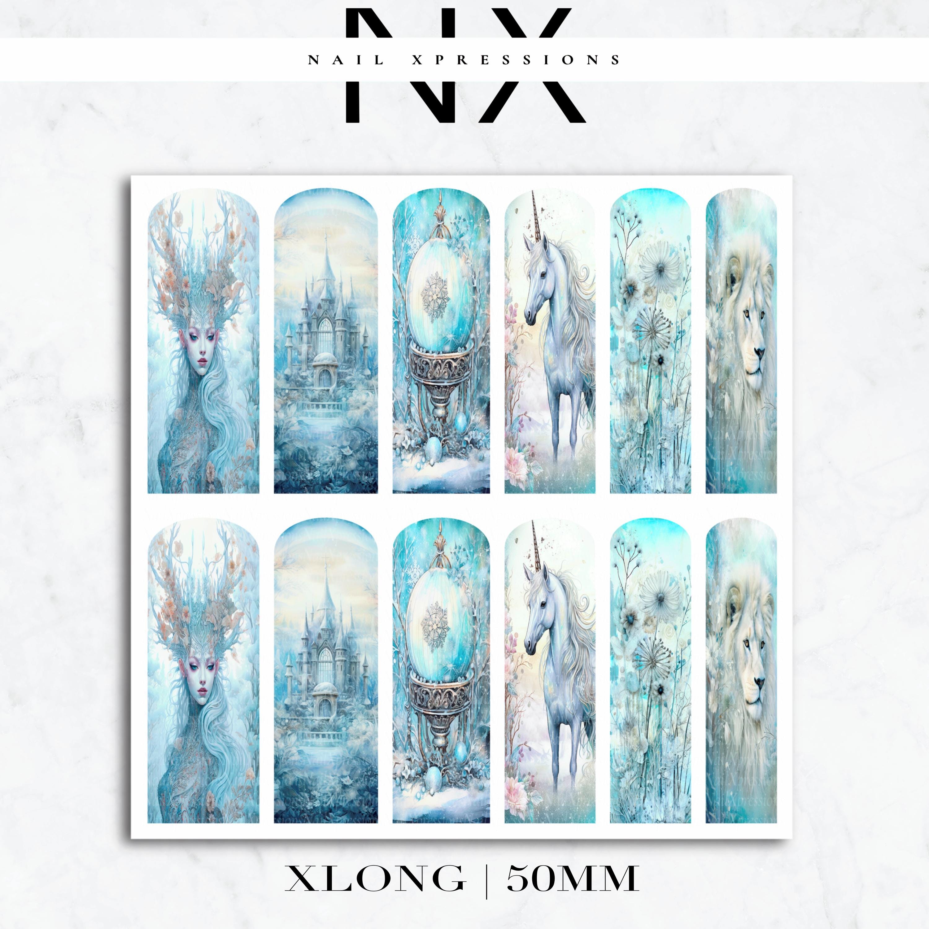 Enchanted Winter Nail Decals | Nail Art Water Transfer | Nail Wraps