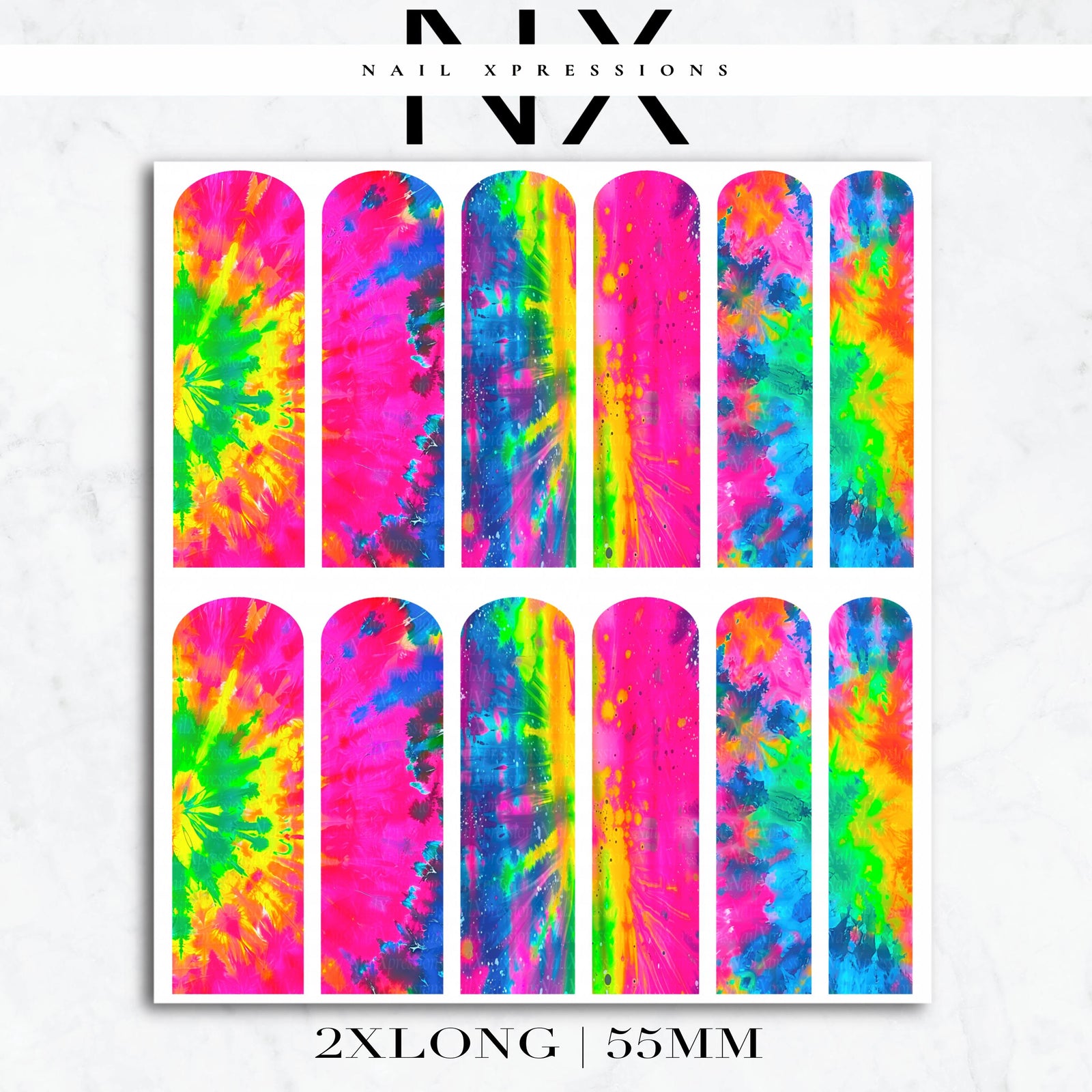 Tye Dye Nail Decals | Nail Art Water Transfer | Nail Wraps