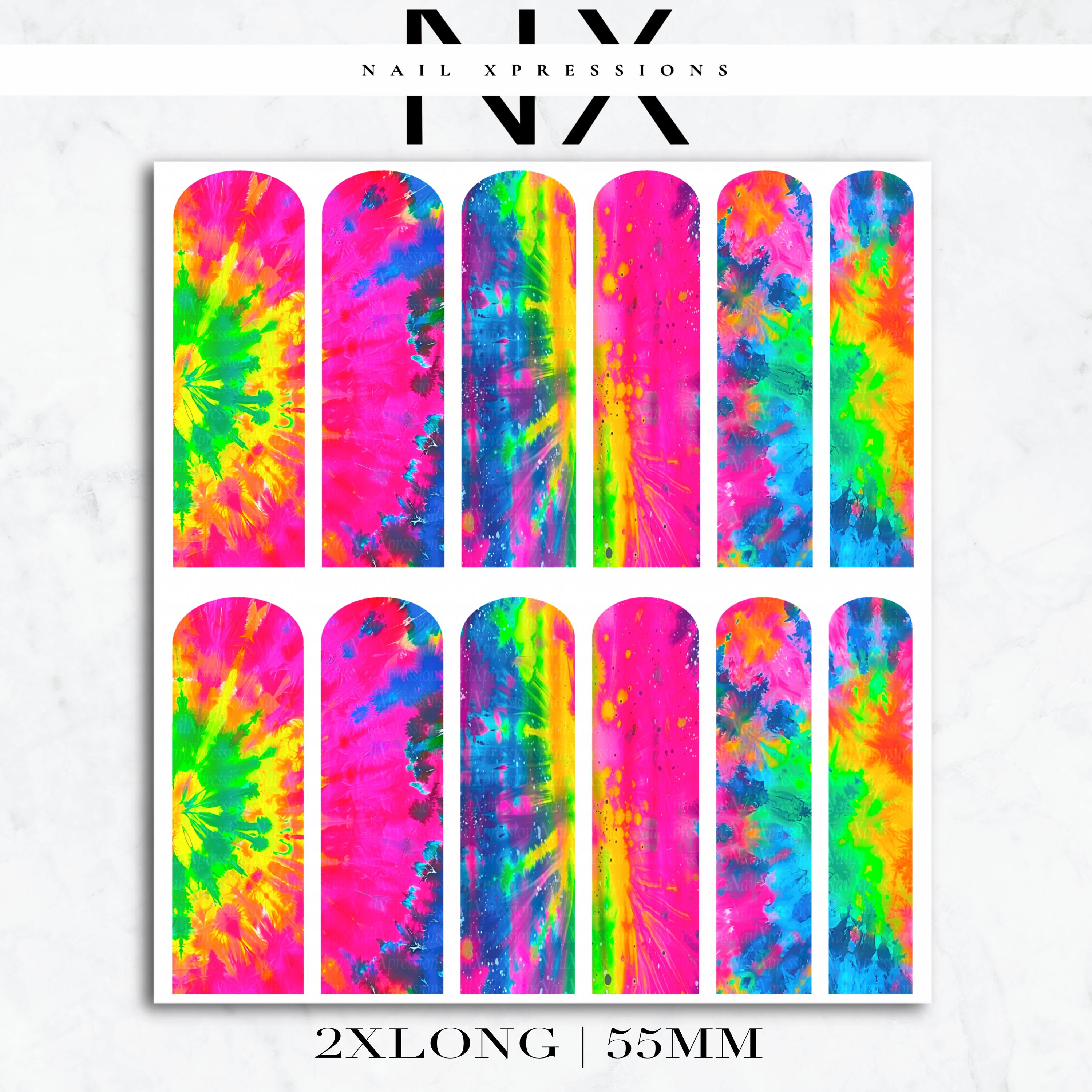 Tye Dye Nail Decals | Nail Art Water Transfer | Nail Wraps