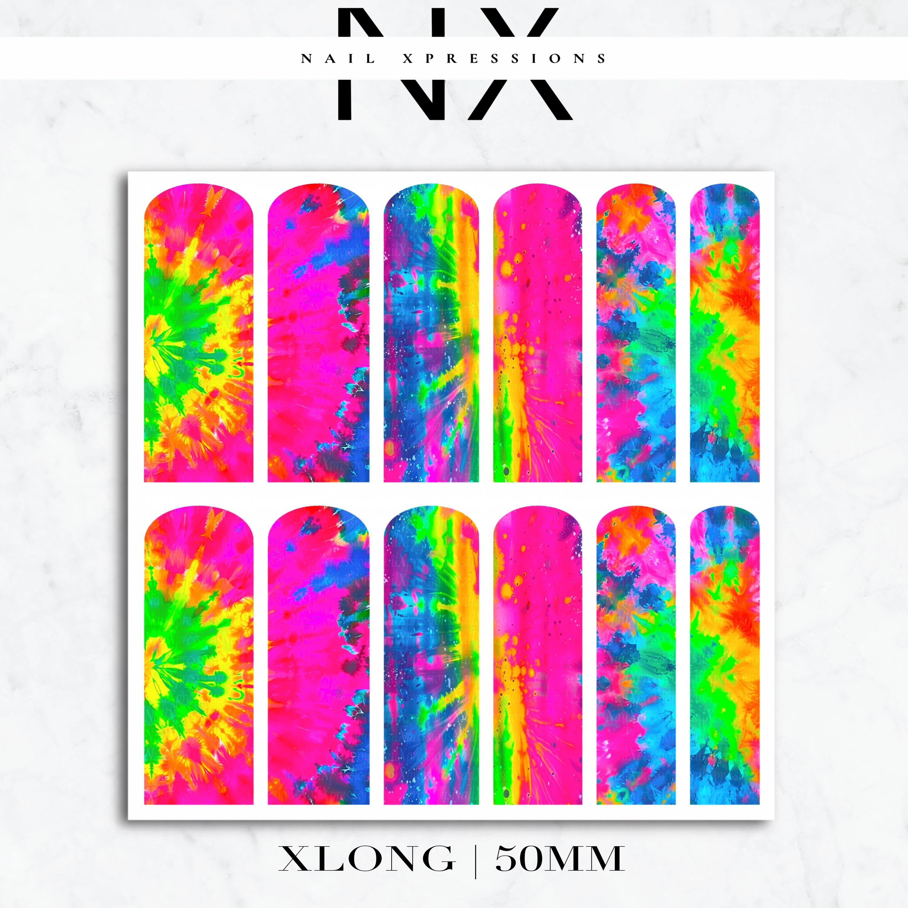 Tye Dye Nail Decals | Nail Art Water Transfer | Nail Wraps