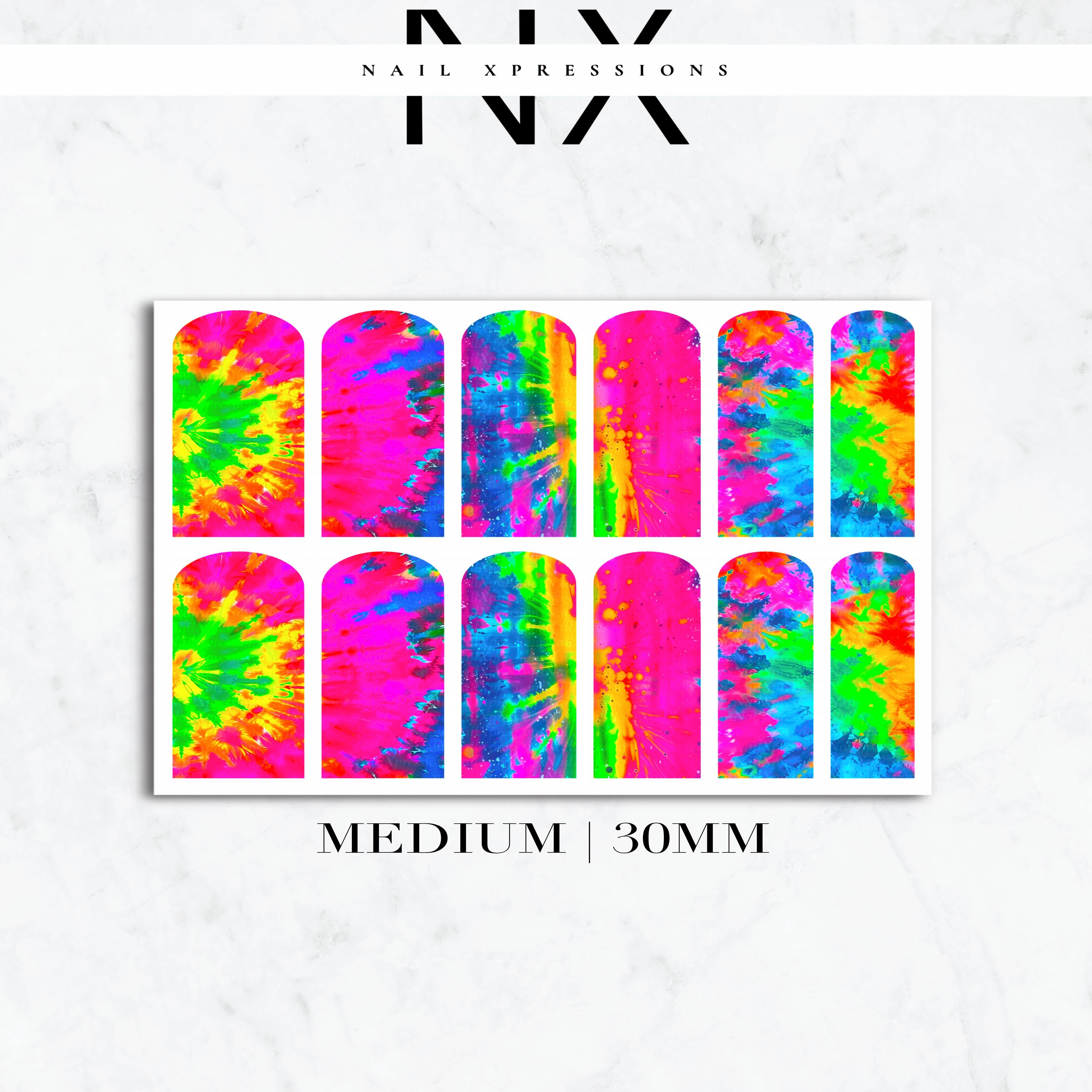 Tye Dye Nail Decals | Nail Art Water Transfer | Nail Wraps