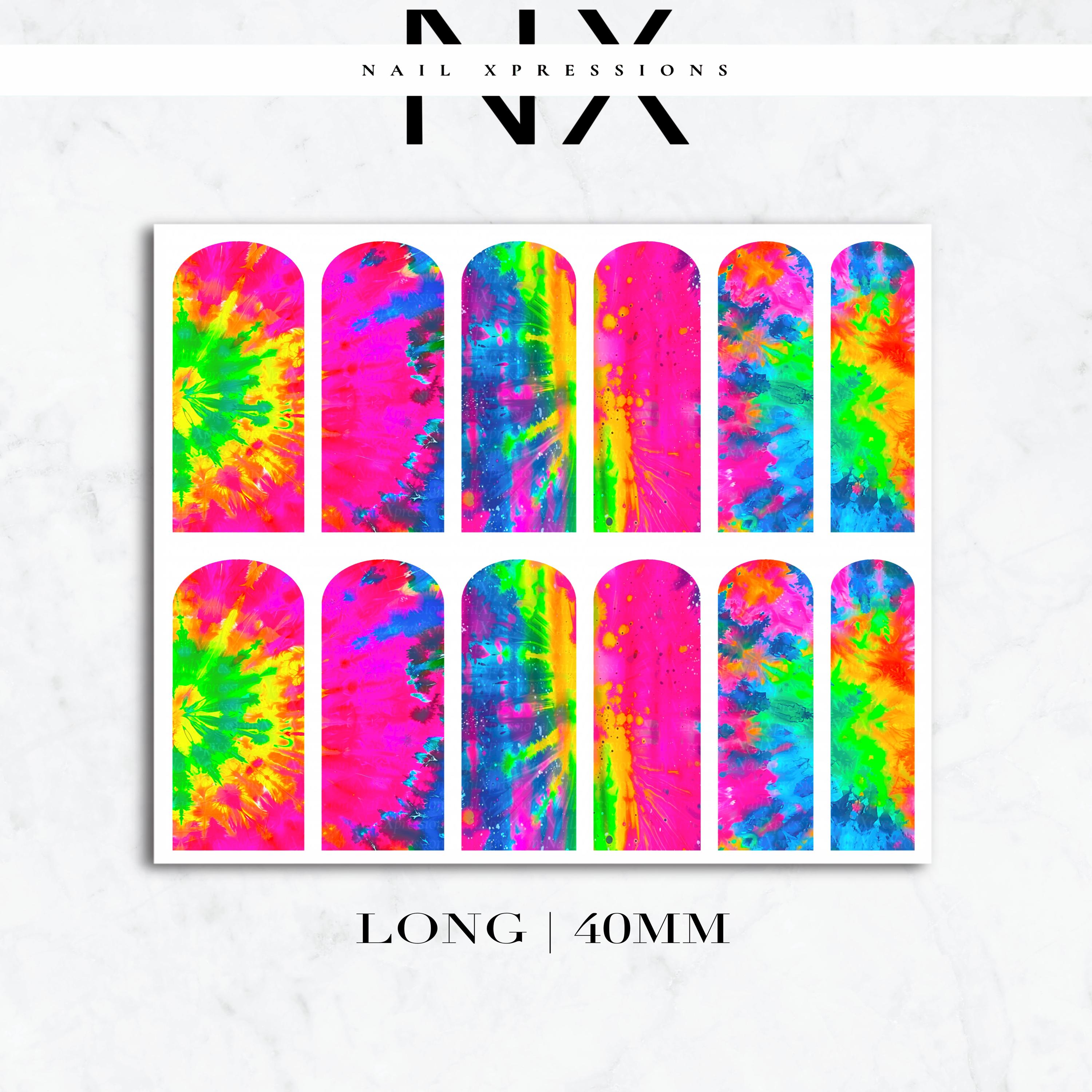 Tye Dye Nail Decals | Nail Art Water Transfer | Nail Wraps