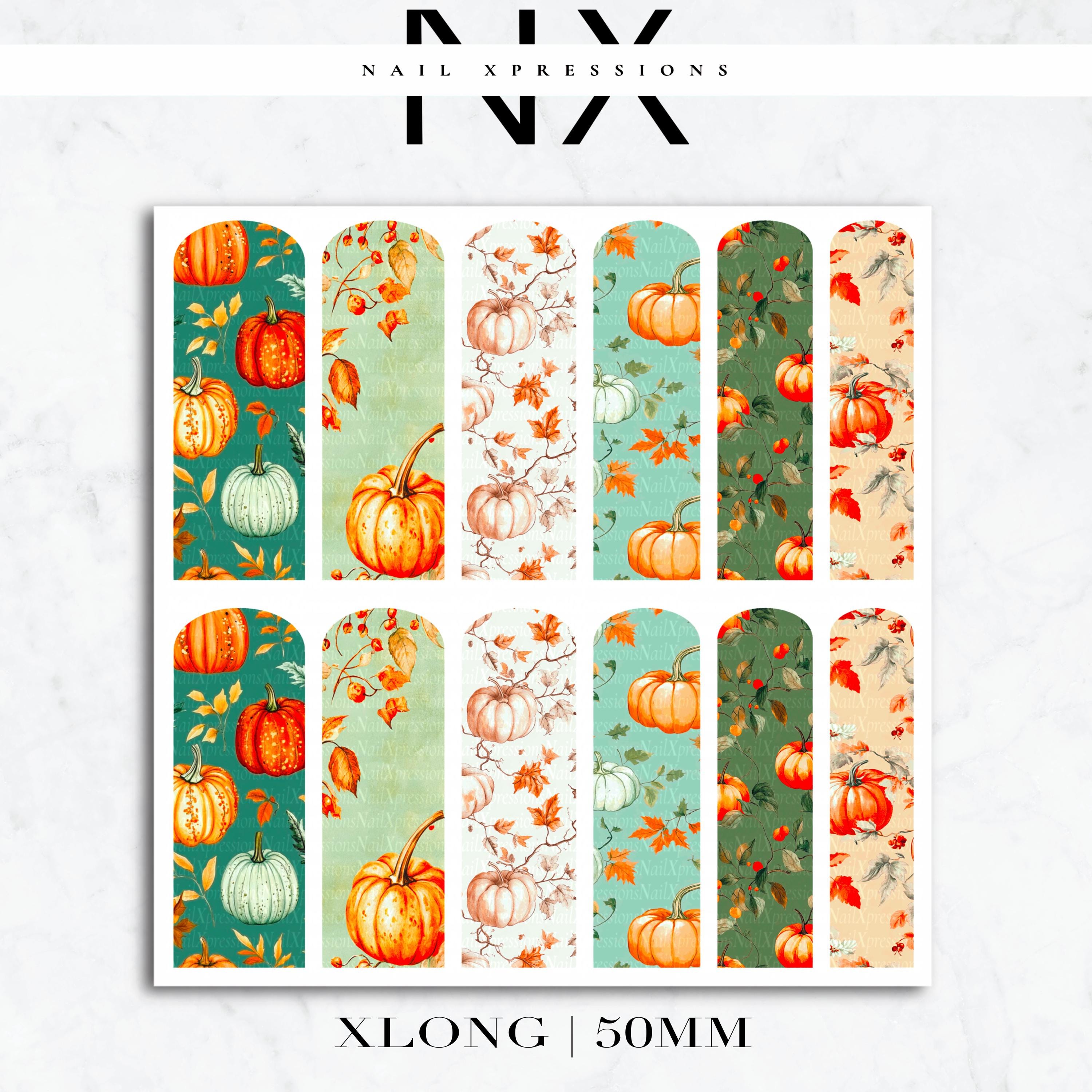 Vintage Pastel Fall Mix Nail Decals | Nail Art Water Transfer | Nail Wraps
