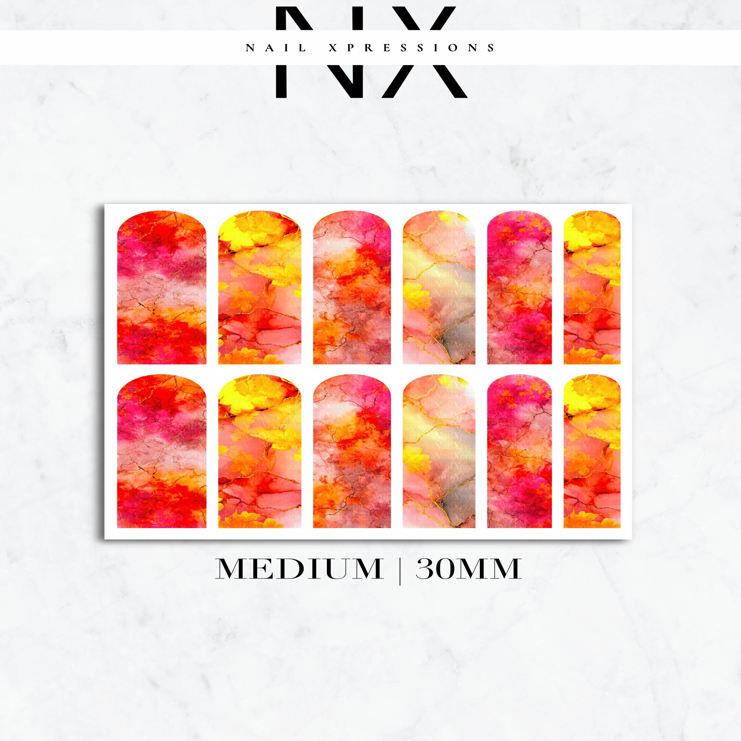 Marble Fall Nail Decals | Nail Art Water Transfer | Nail Wraps