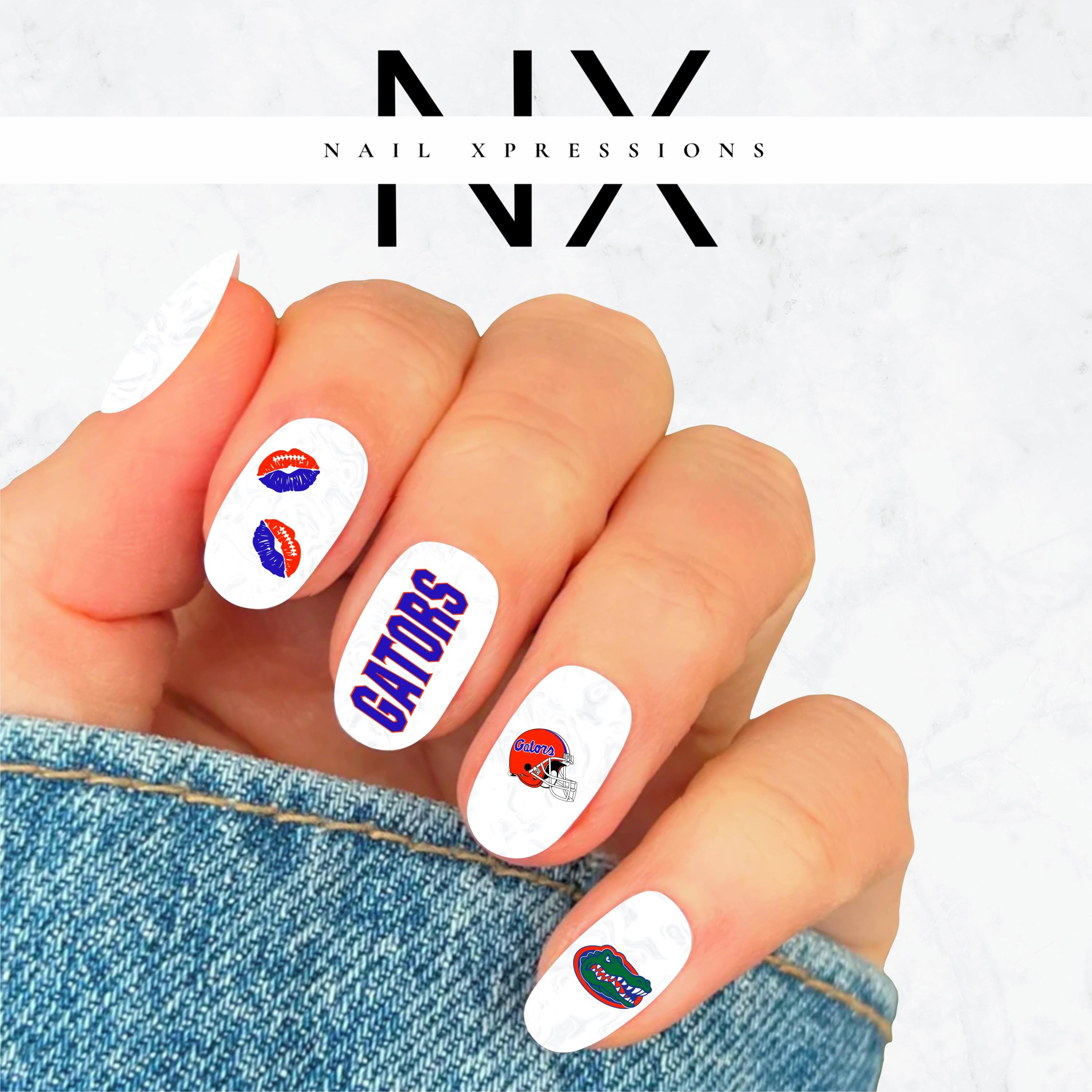 Gators Football Water Nail Decals