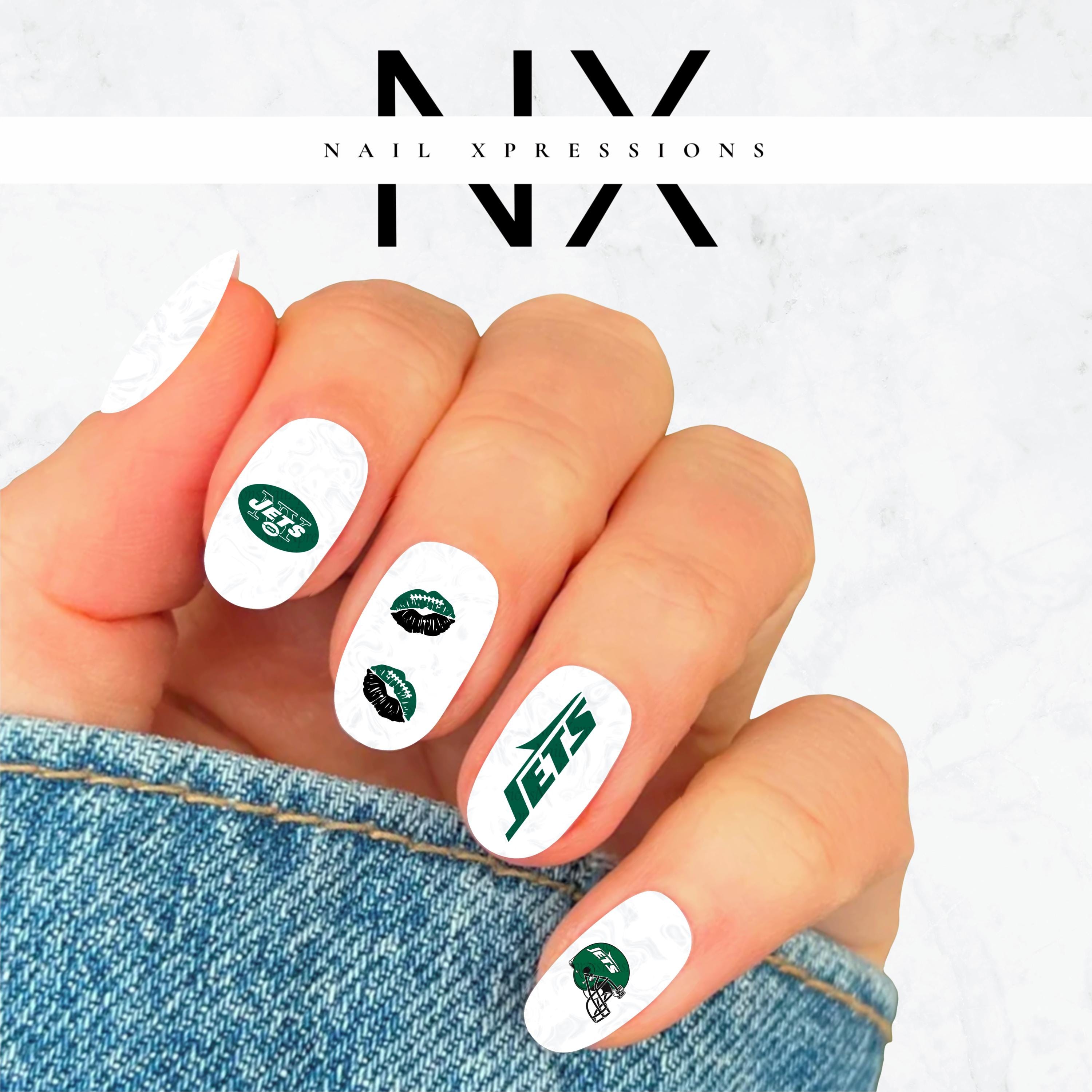 Jets Football Water Nail Decals
