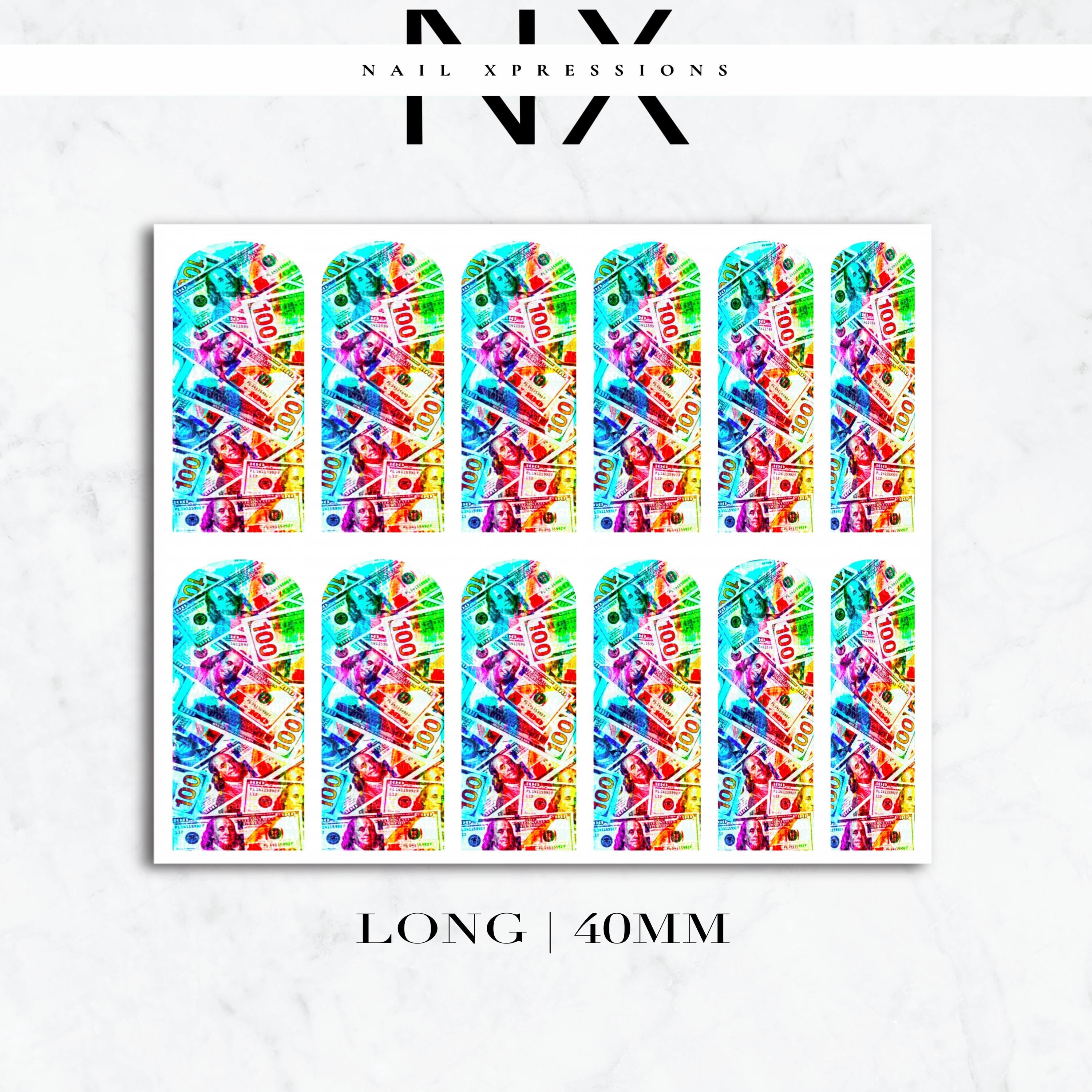 Money Nails Wrap Benjamins Nail Decals | Nail Art Water Transfer | Nail Wraps