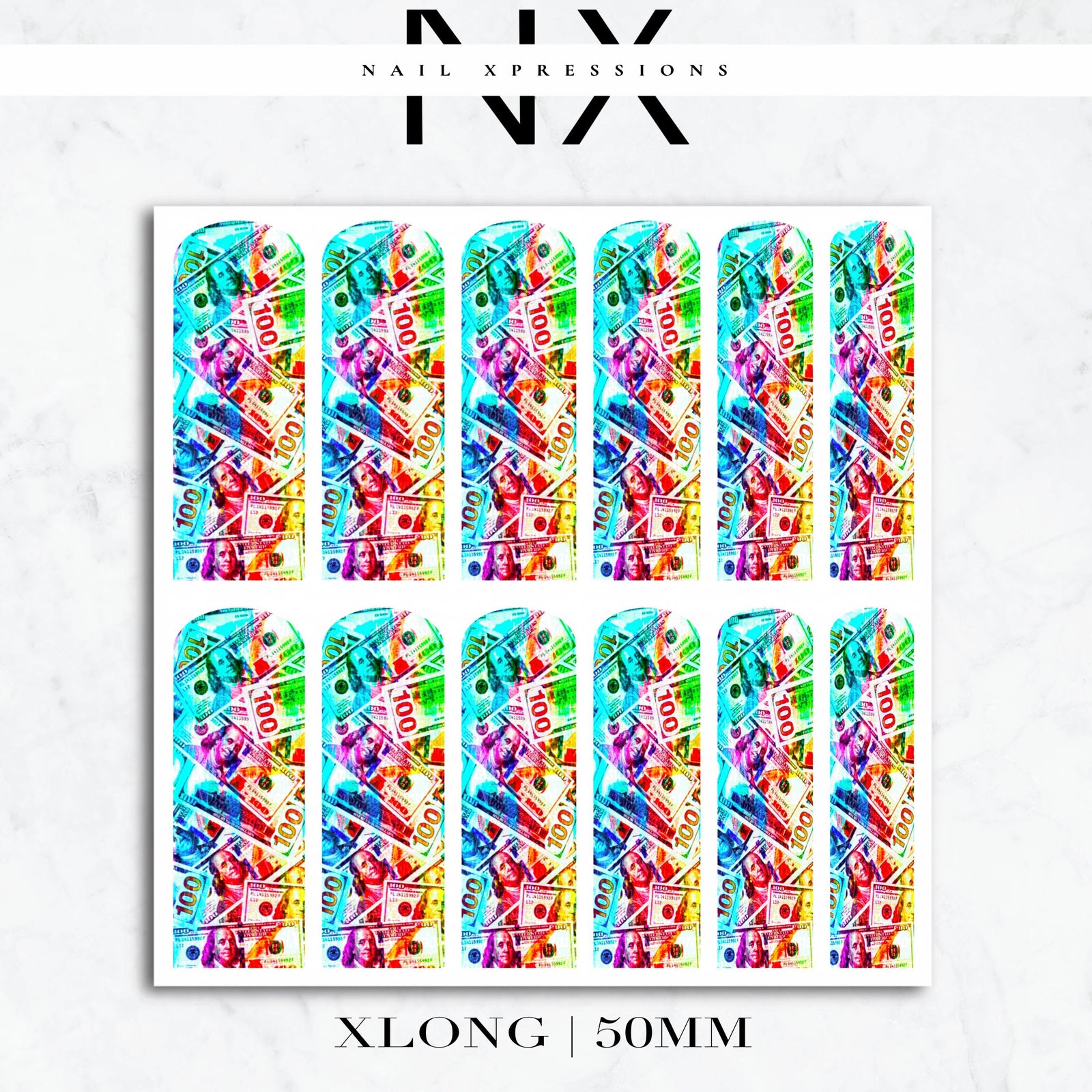 Money Nails Wrap Benjamins Nail Decals | Nail Art Water Transfer | Nail Wraps