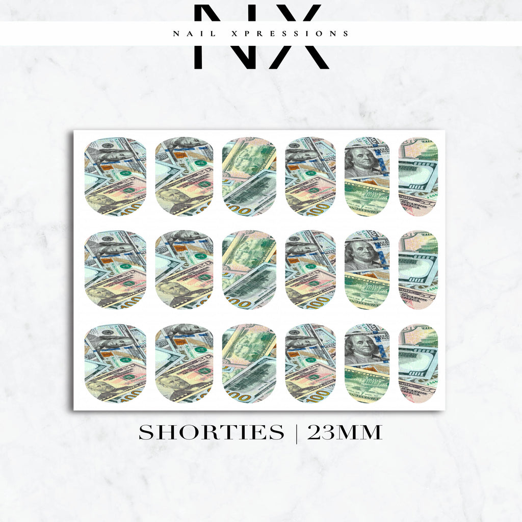 Scattered Bills Money Nail Decals | Nail Art Water Transfer | Nail Wraps