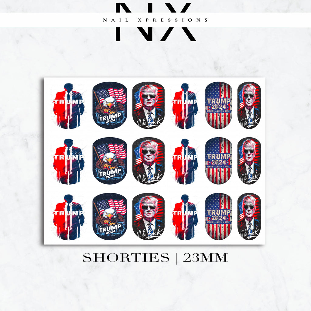 Trump 2024 Nail Decals | Nail Art Water Transfer | Nail Wraps